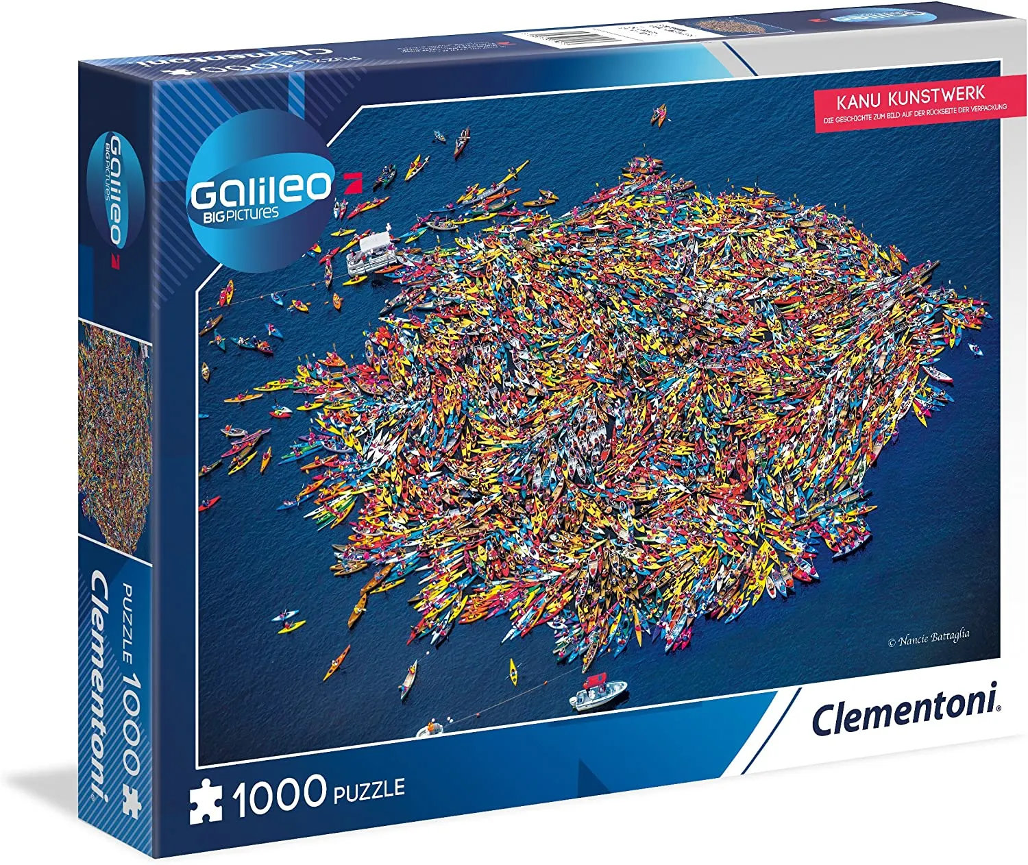 Clementoni - Galileo Big Pictures Puzzle - Kanu Kunstwerk (1000 Teile) B-Ware / Verpackung beschädigt