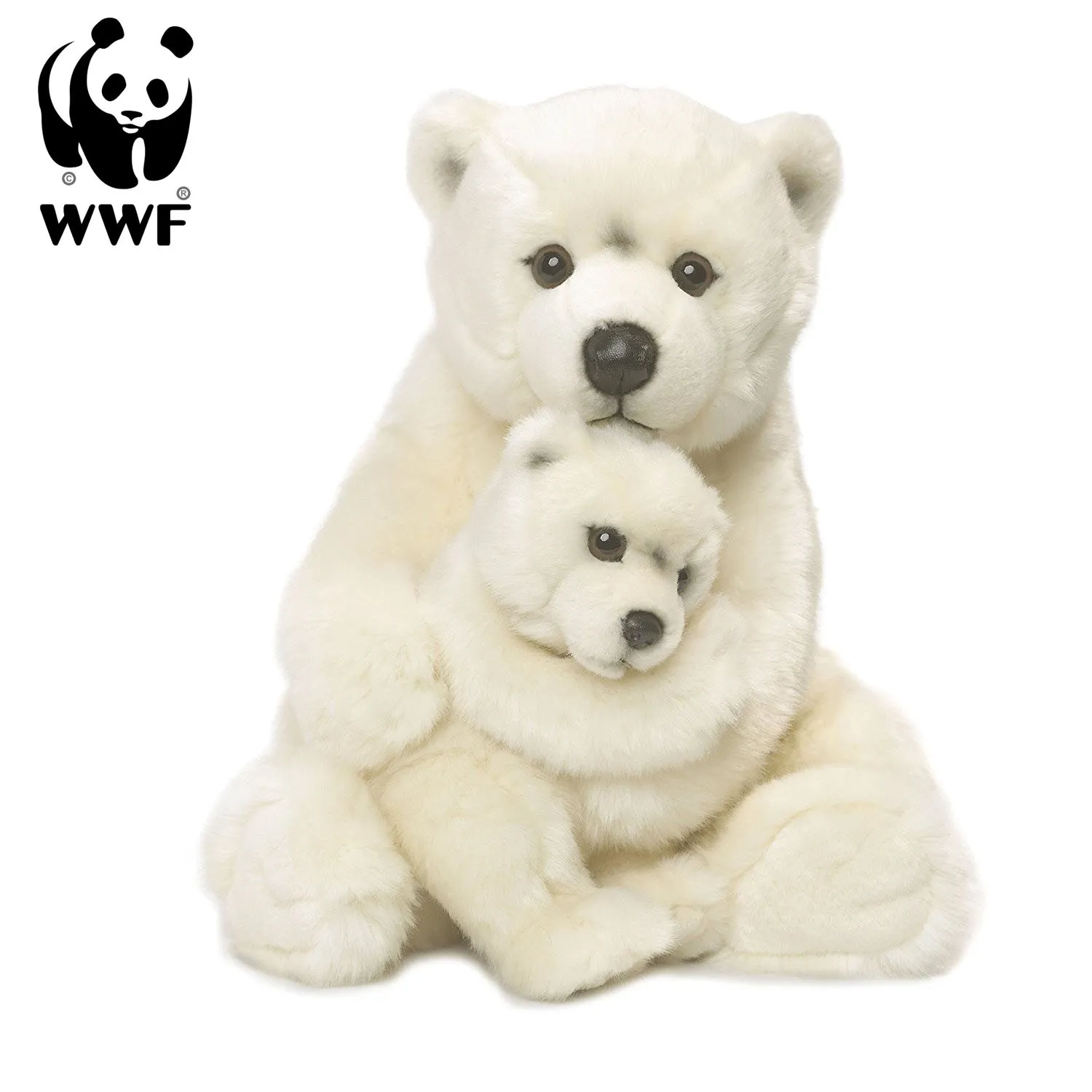 WWF - Plüschtier - Eisbärmutter mit Baby (28cm)