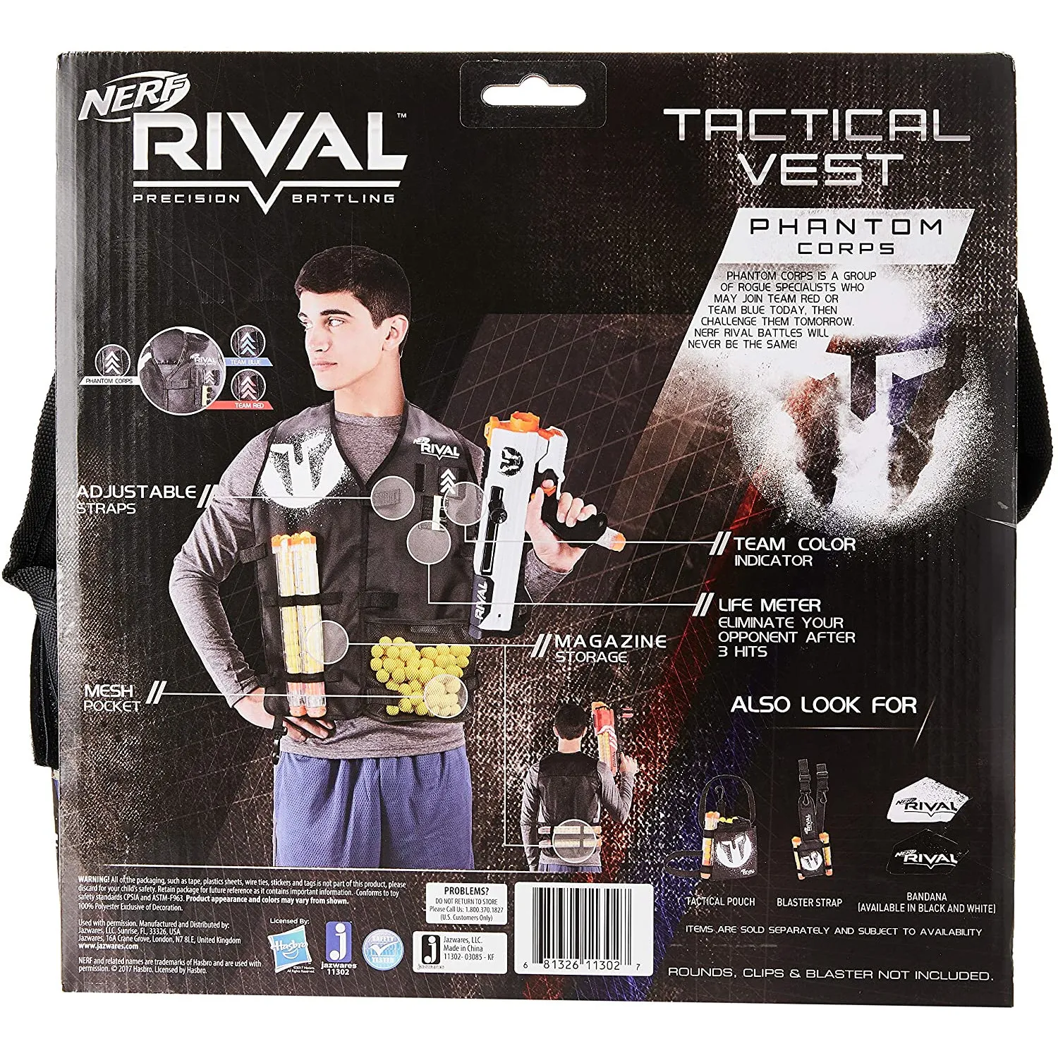 Jazwares 11302 - NERF - Taktische Multifunktionsweste »Rival Phantom« Jazwares 11302 - NERF - Taktische Multifunktionsweste »Rival Phantom«