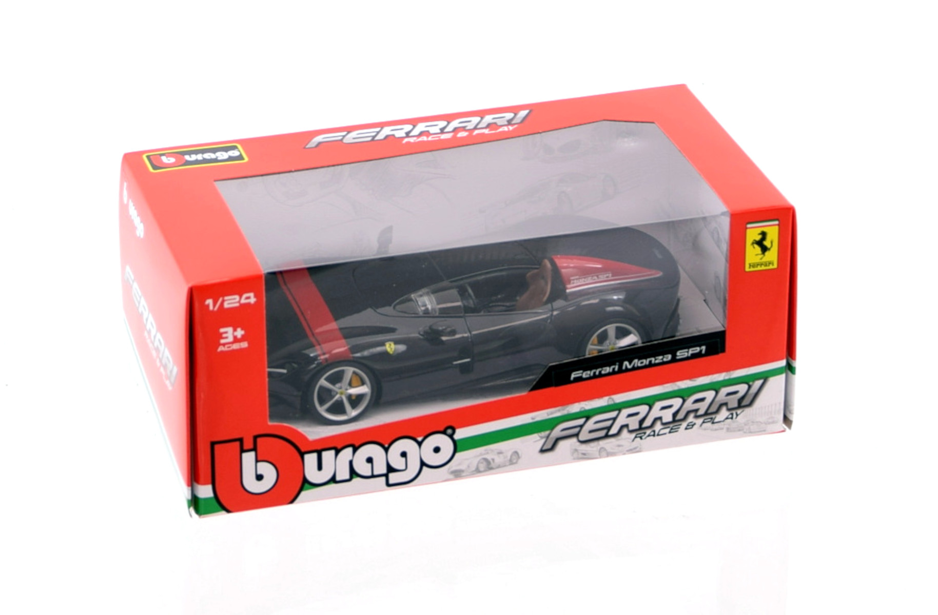 Bburgao 18-26027 - Modellauto - Ferrari Monza SP1 (schwarz, Maßstab 1:24)  
