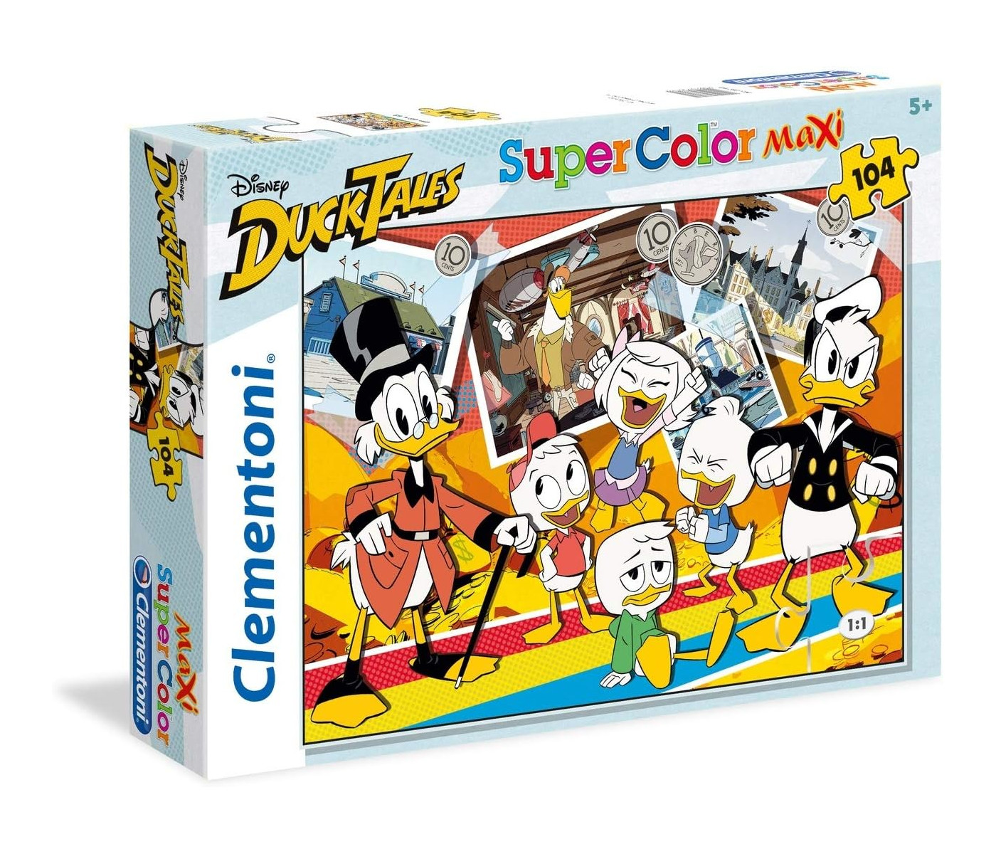 Clementoni 23718 - Supercolor Puzzle - Disney Duck Tales (104 Teile)