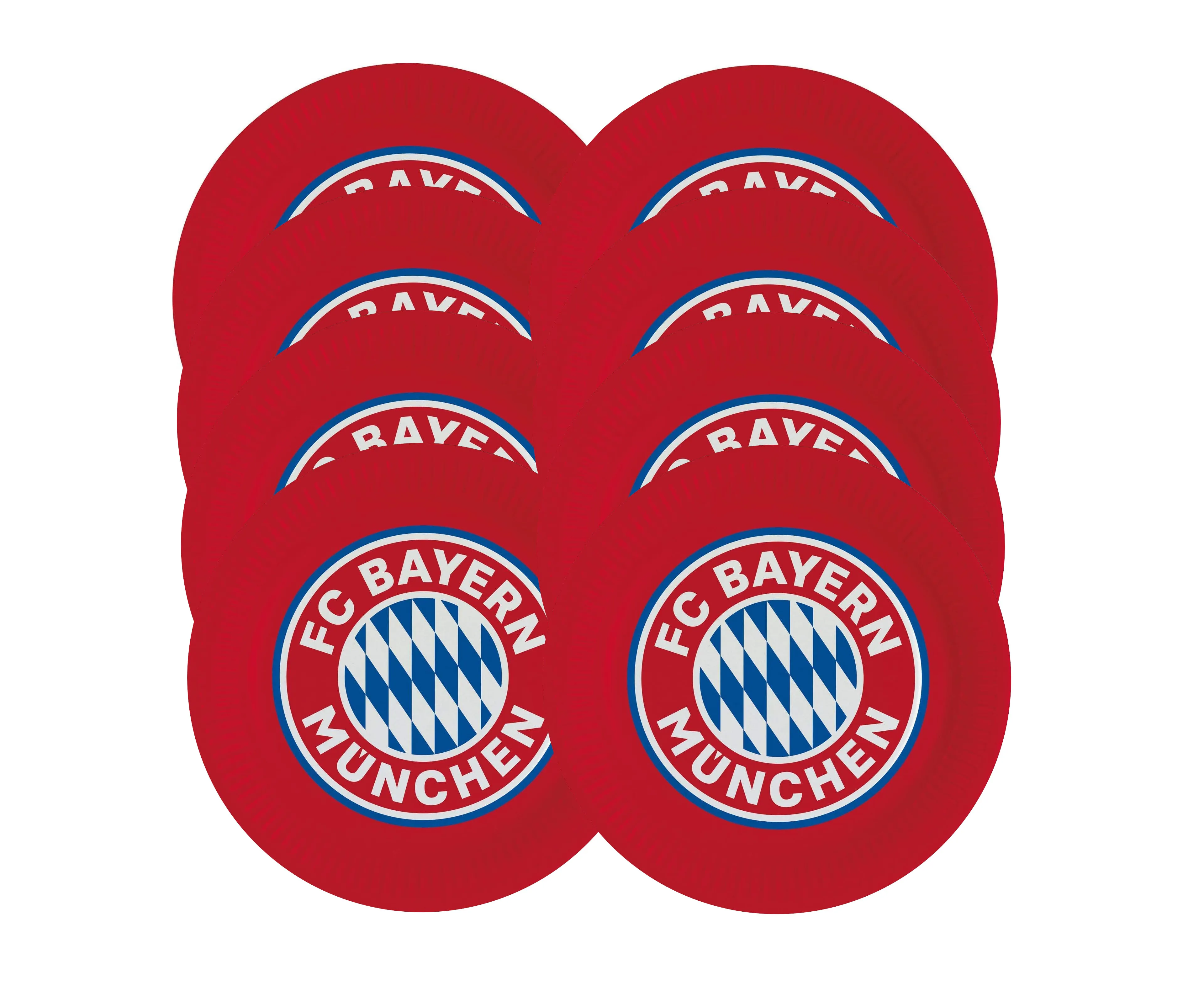 Amscan 9906506 - FC Bayern München - Pappteller (8 Stück, 23cm)