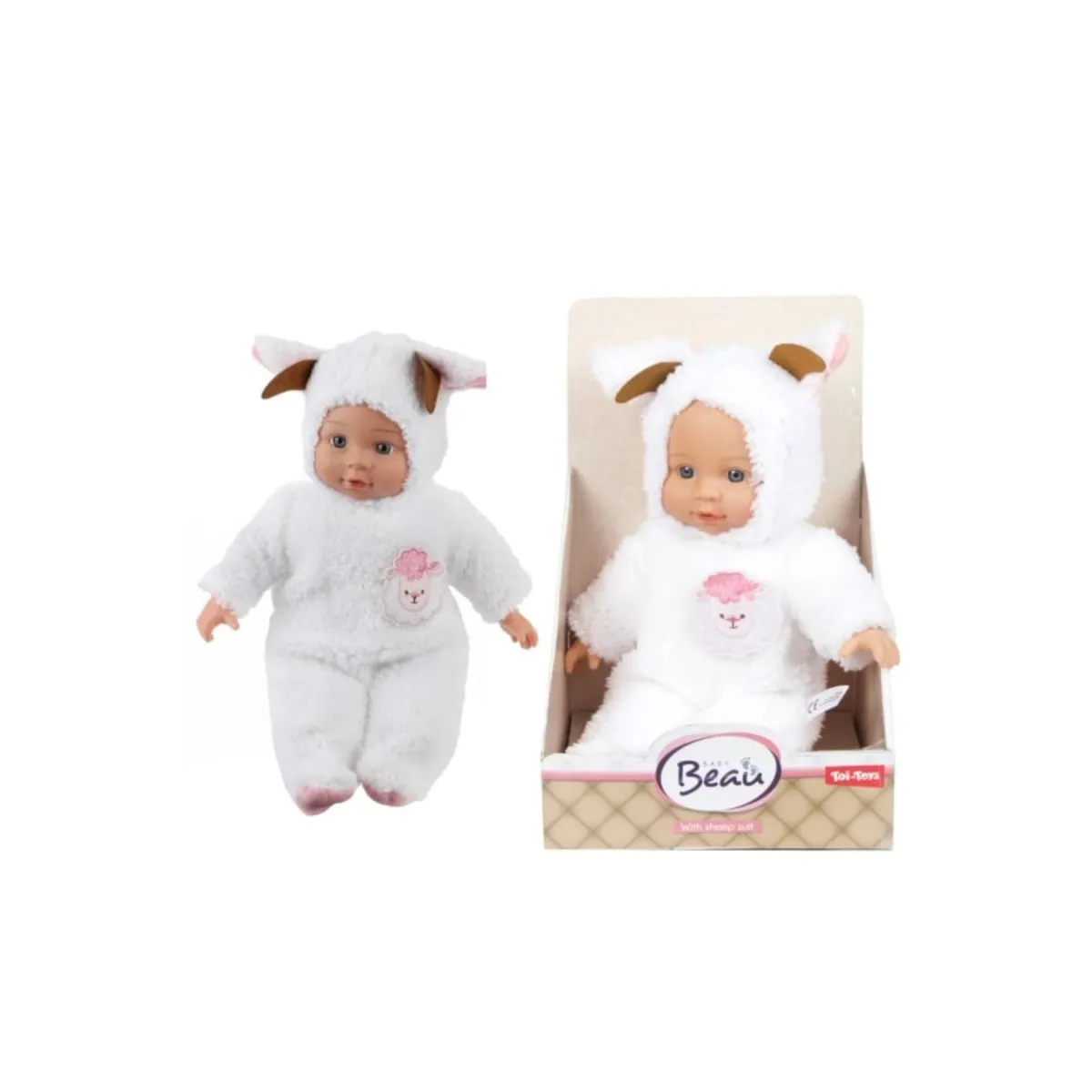 Toi-Toys 02025B - BEAU Babypuppe in Tieranzug - Schaf