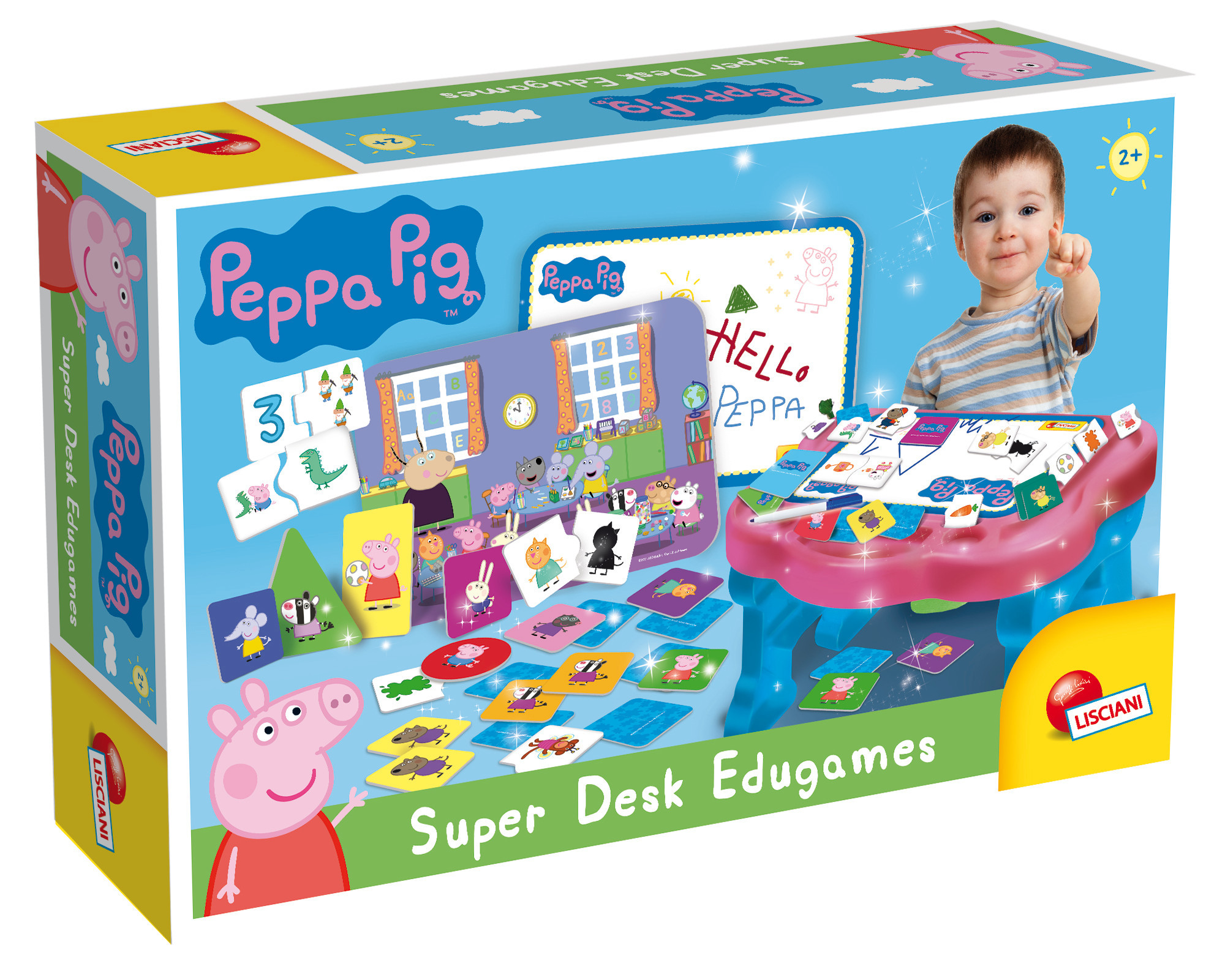 Lisciani 89208 - Peppa Wutz Super Desk Edugames Lerntisch mit Spielen
