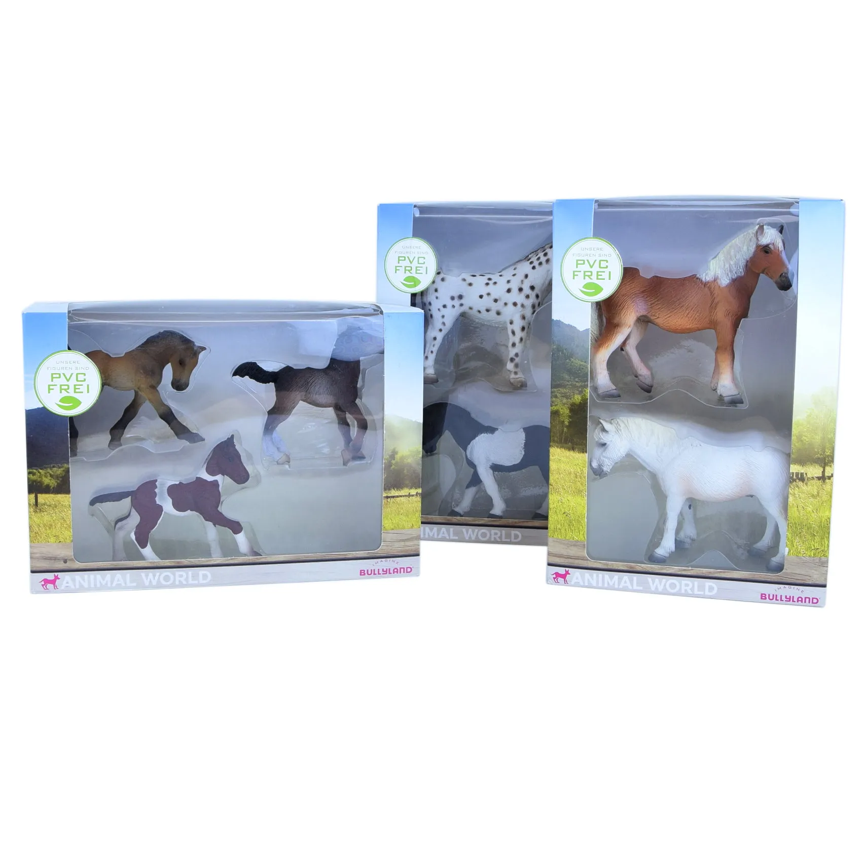 Animal World Figuren Bullyland Pferde 7 Figuren