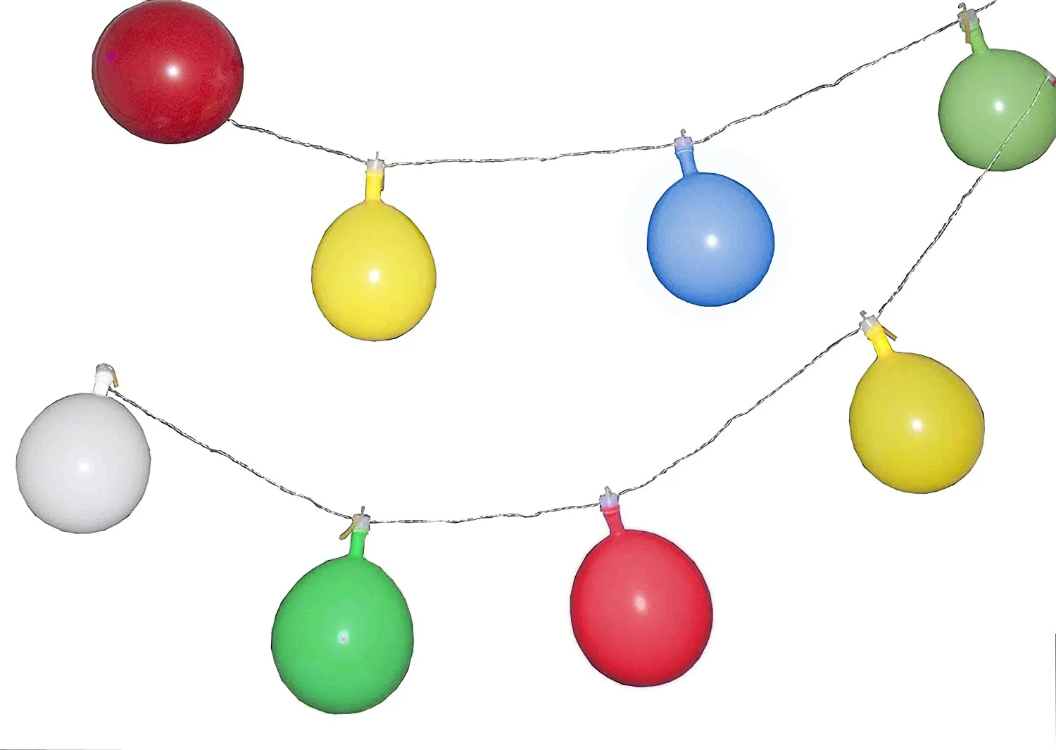 LED-Girlande 20 Ballons (blinkende LED, rot, grün, blau)