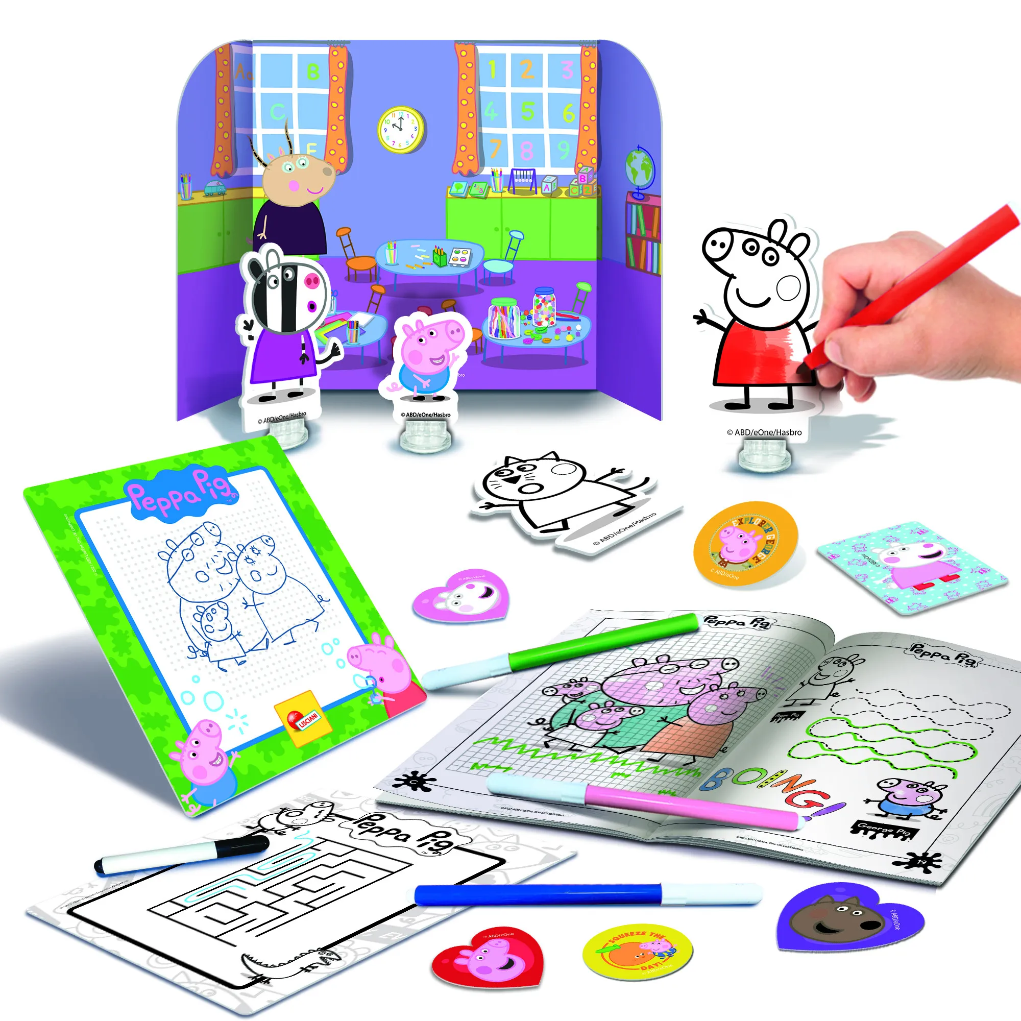 Lisciani 95841 - Peppa Wutz Mal- und Zeichenschule mit Rucksack