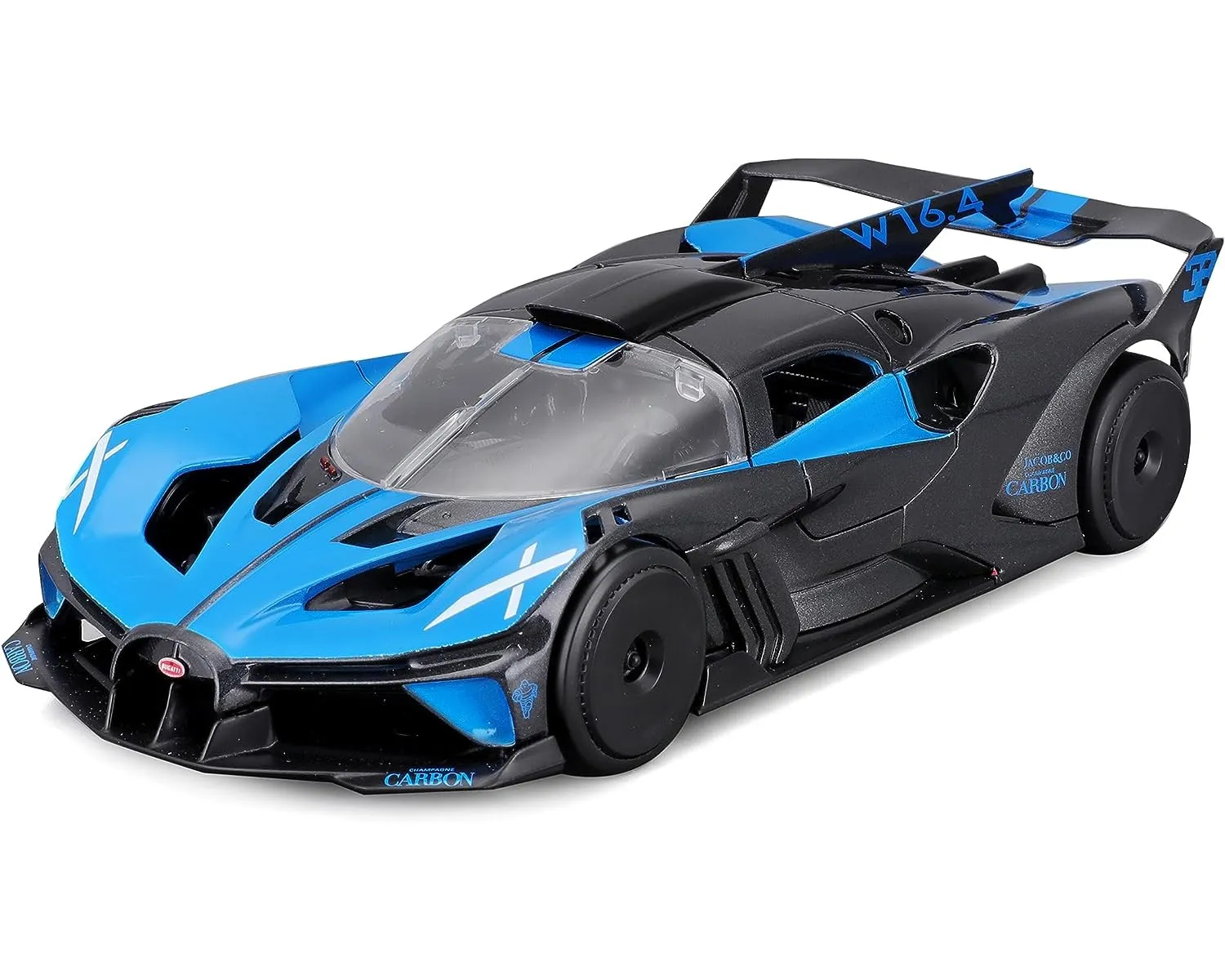 Maisto 32911 - Modellauto - Bugatti Bolide (blau-schwarz, Maßstab 1:24)