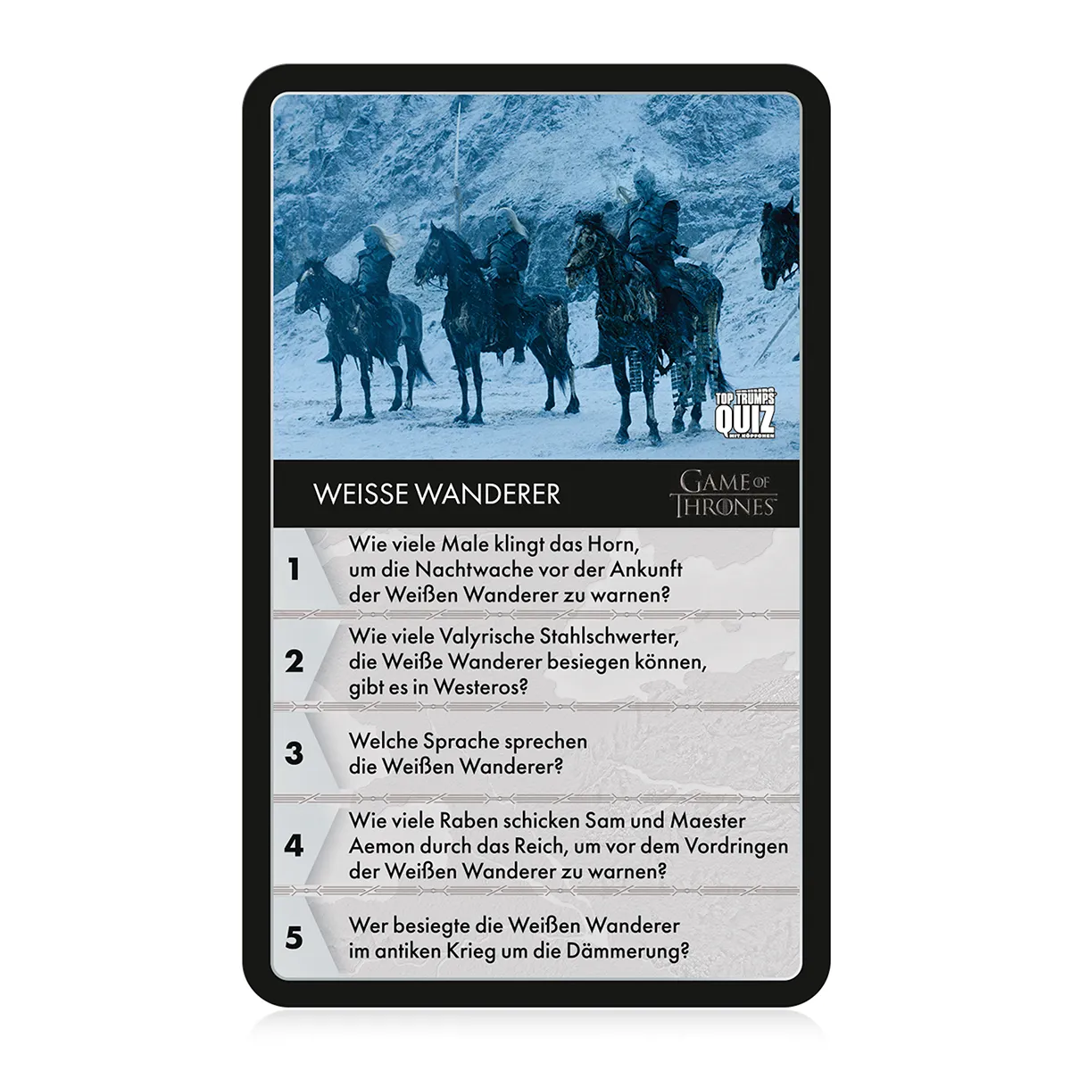 Top Trumps Quiz - Game of Thrones