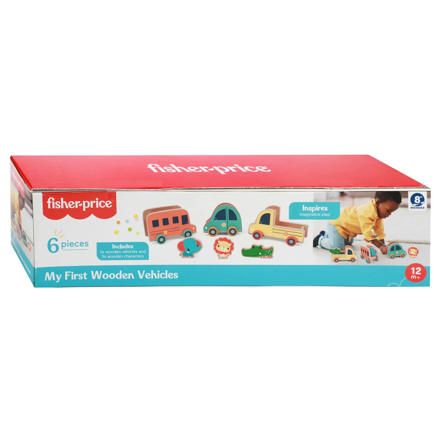 Fisher-Price - Holz-Fahrzeuge 3 Stück + Tiere