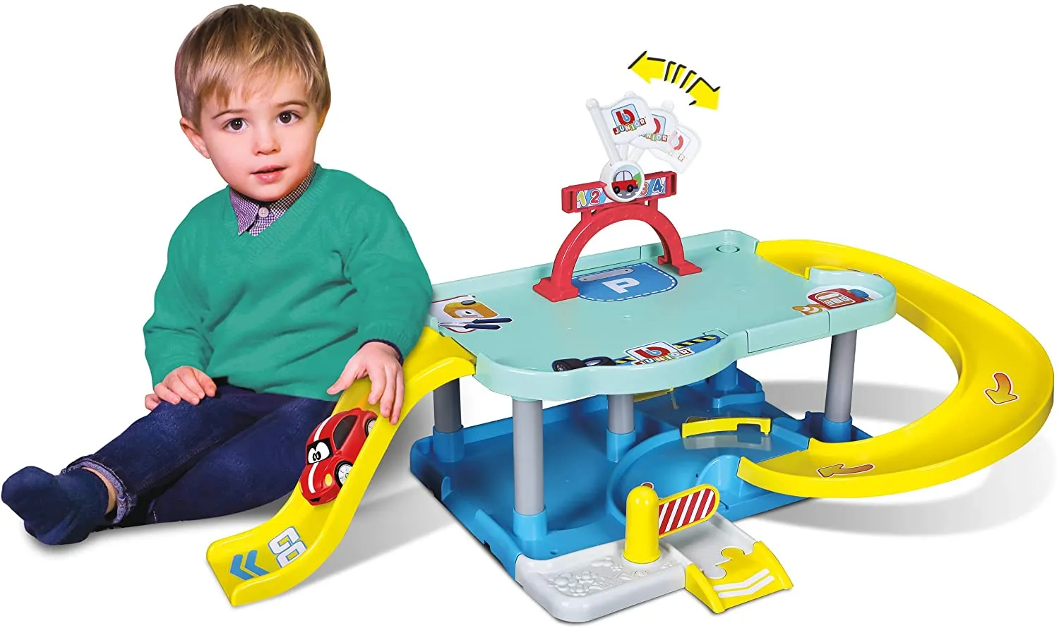 BB Junior - Parkhaus Spielset - My 1st Tune Up Garage inkl. VW New Beetle Spielzeugauto (B-Ware / Verpackung beschädigt)