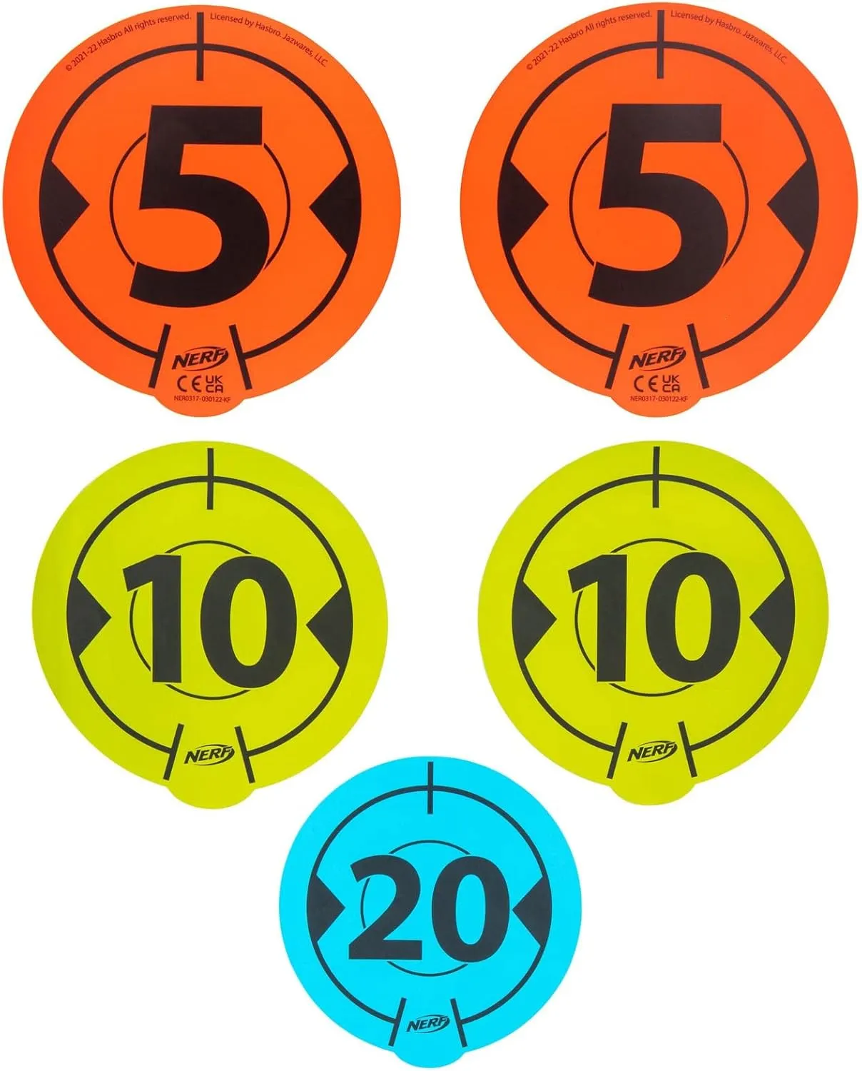 Jazwares - Nerf Zielscheiben - Wall-to-Wall Targets (5er Pack)