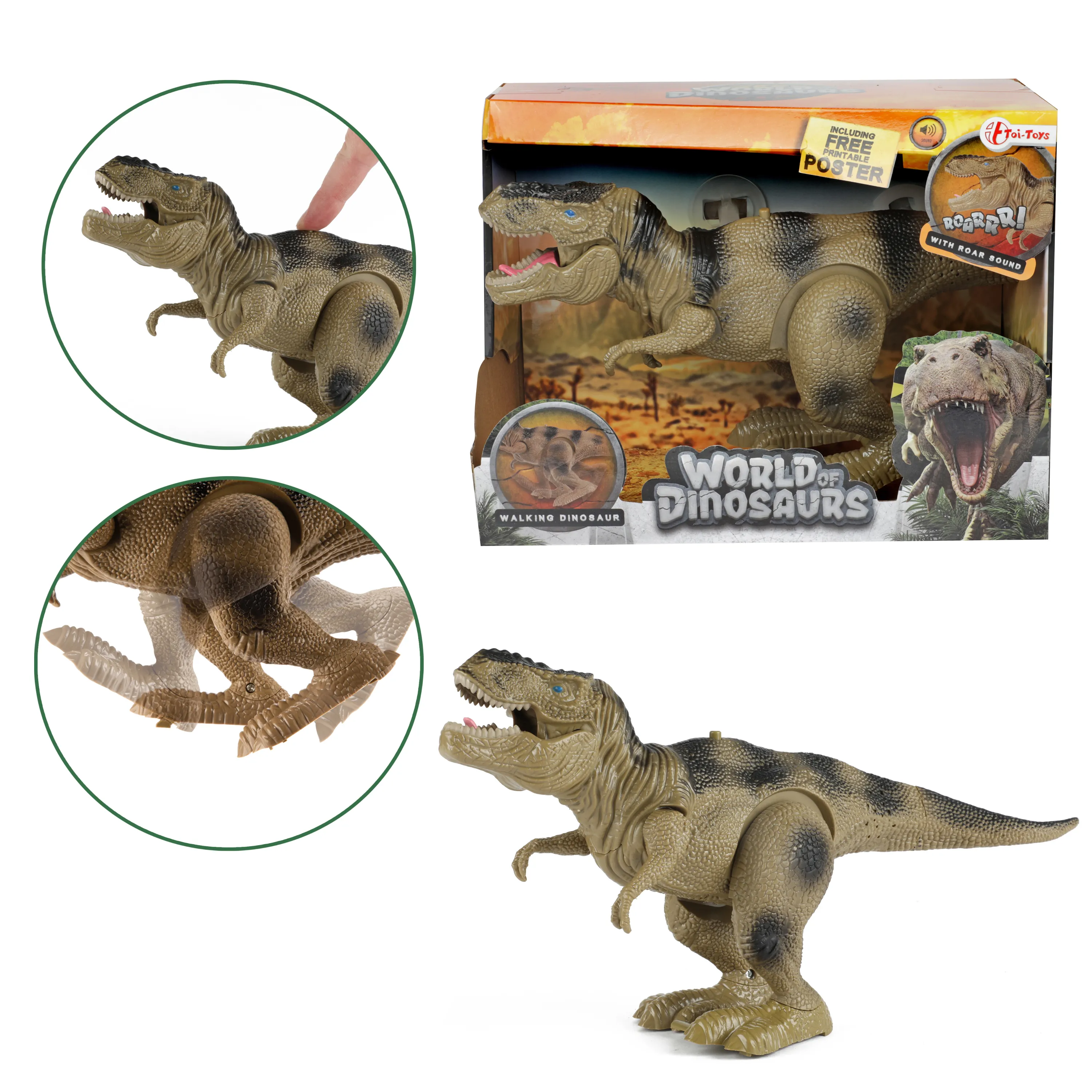 Toi-Toys 31510A - World of Dinosaurs - Dino T-Rex (laufend, mit Ton)