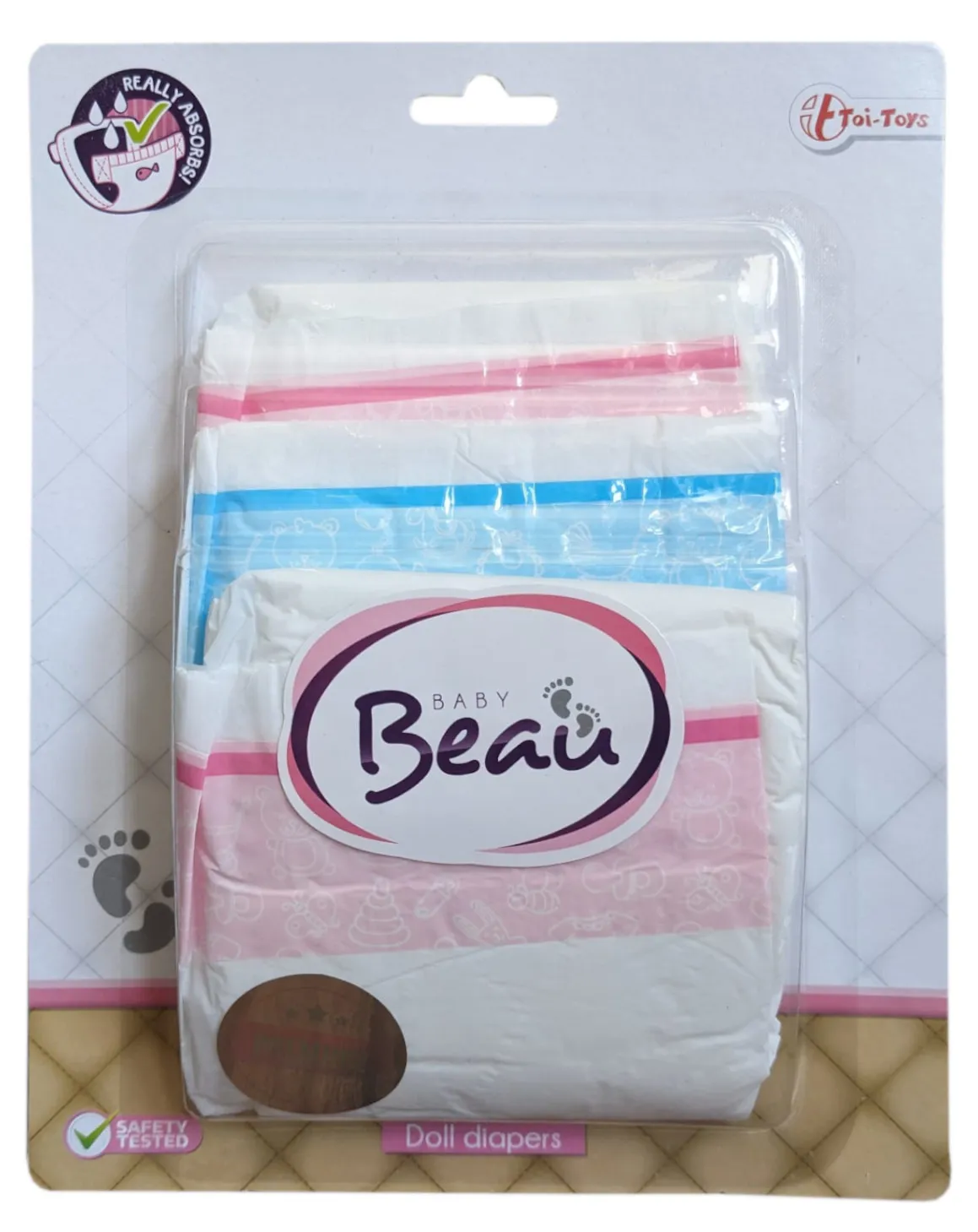 Toi-Toys - Baby Beau Windeln für Babypuppe (3 Stück)