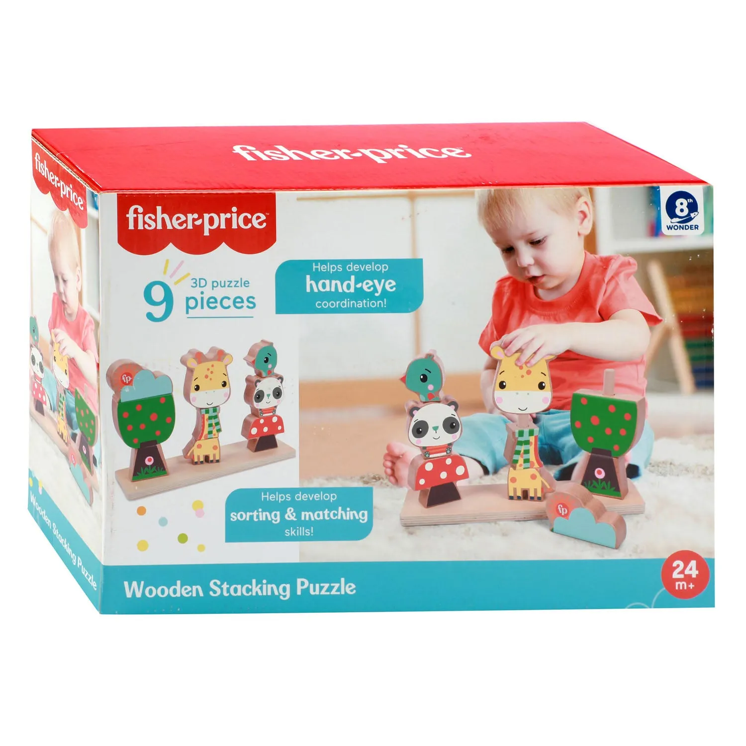 Fisher-Price - Holz-Stapelturm (9-teilig)