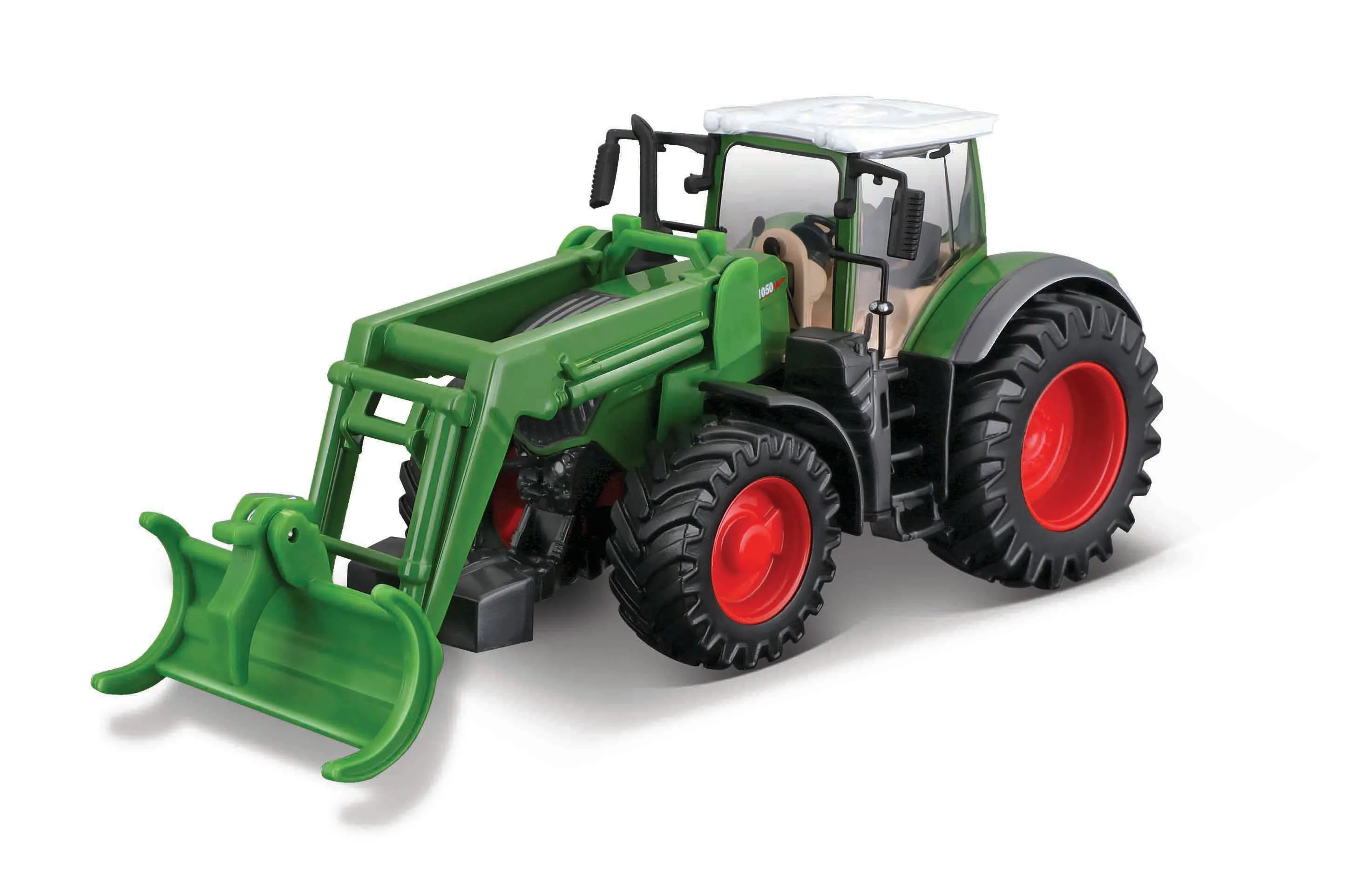 Bburago 18-31636 - Traktor - Fendt 1050 Vario mit Holzgreifer (10cm)