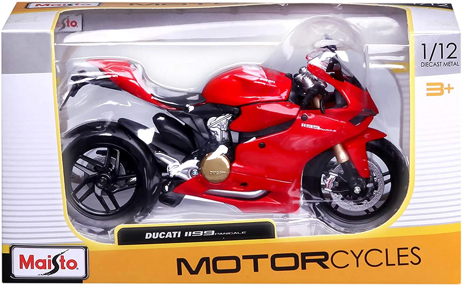 Maisto - Modellmotorrad - Ducati 1199 Panigale (rot, Maßstab 1:12)