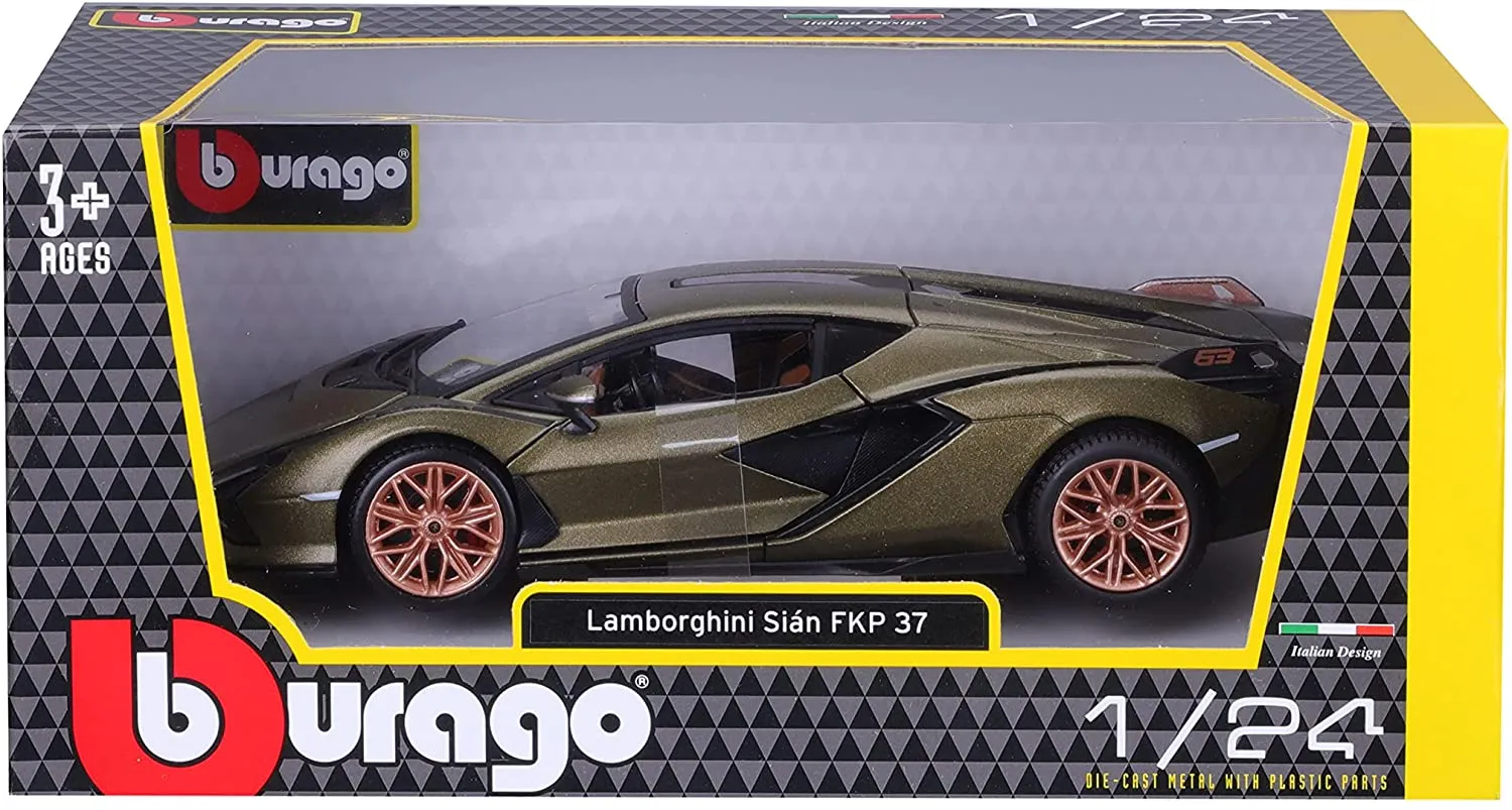 Bburago 18-21099 - Modellauto - Lamborghini Sian FKP 37 (grün, Maßstab 1:24)