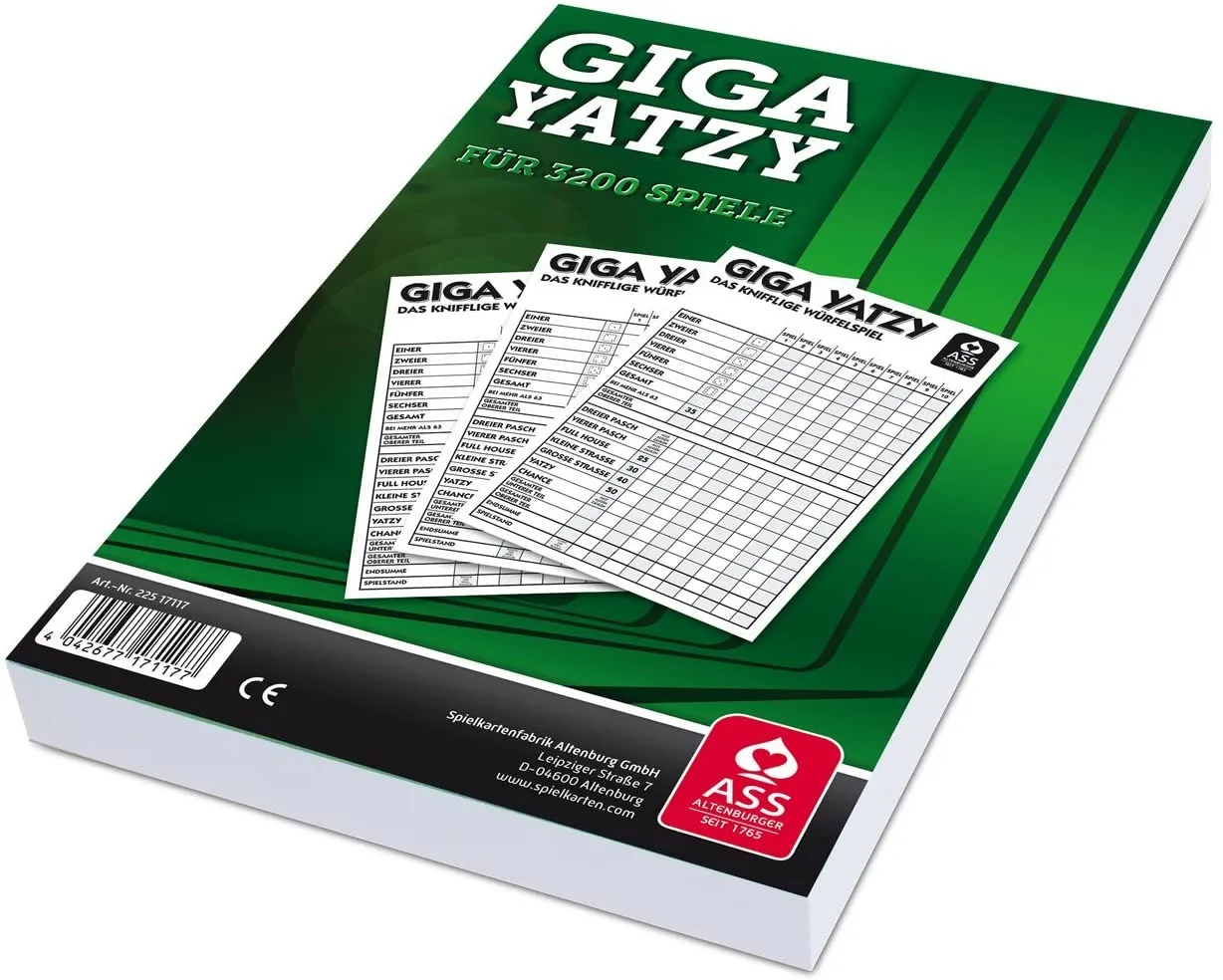 ASS Altenburger - Giga Yatzy - Block für 3200 Spiele