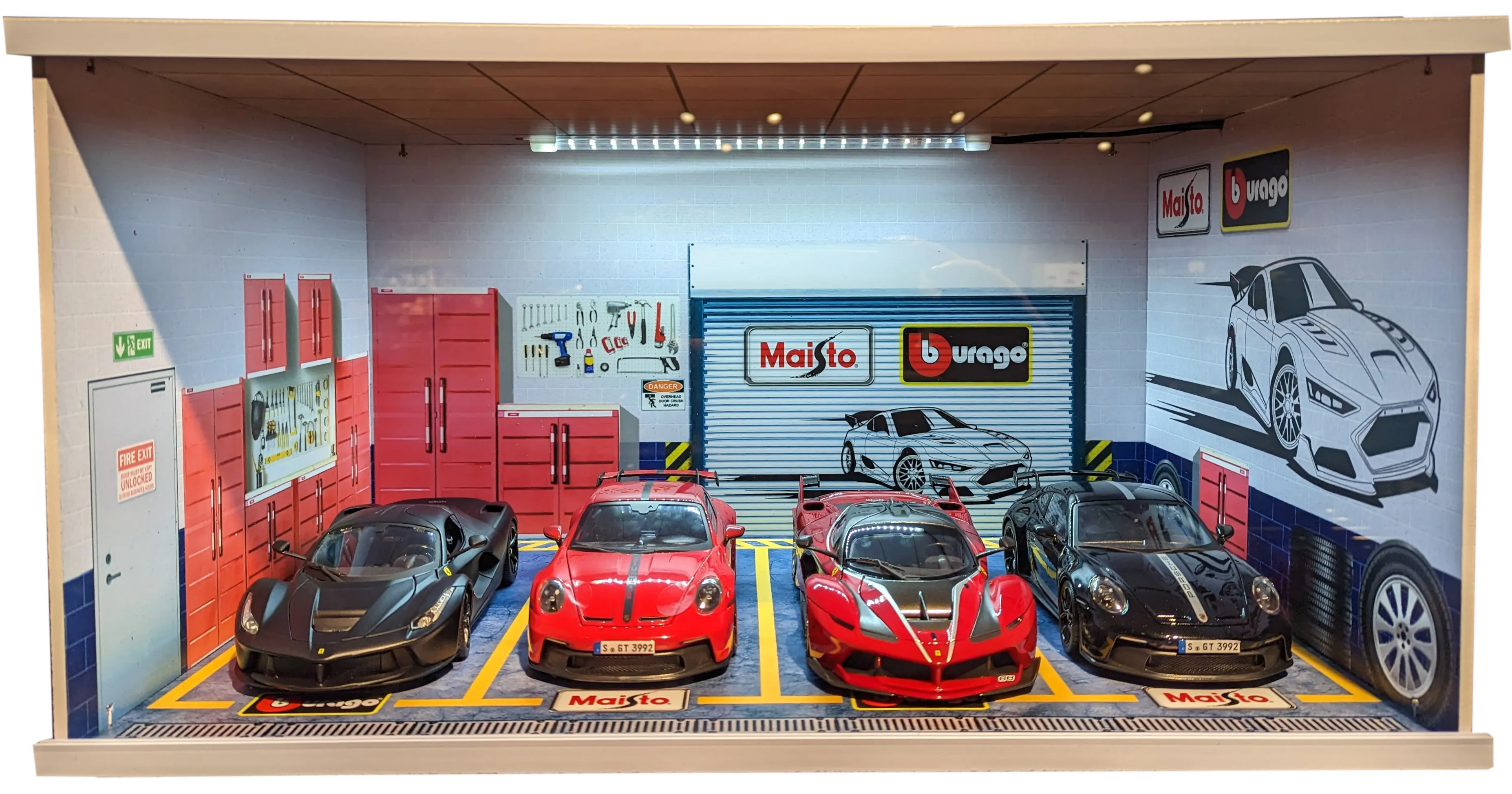 Bburago MA0089 - Light Box Display (60x40x30cm) ohne Inhalt