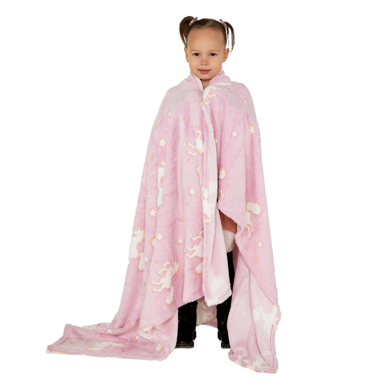 Toi-Toys - GLOW N FUN Fluoreszierende Decke Einhorn (130x150cm)