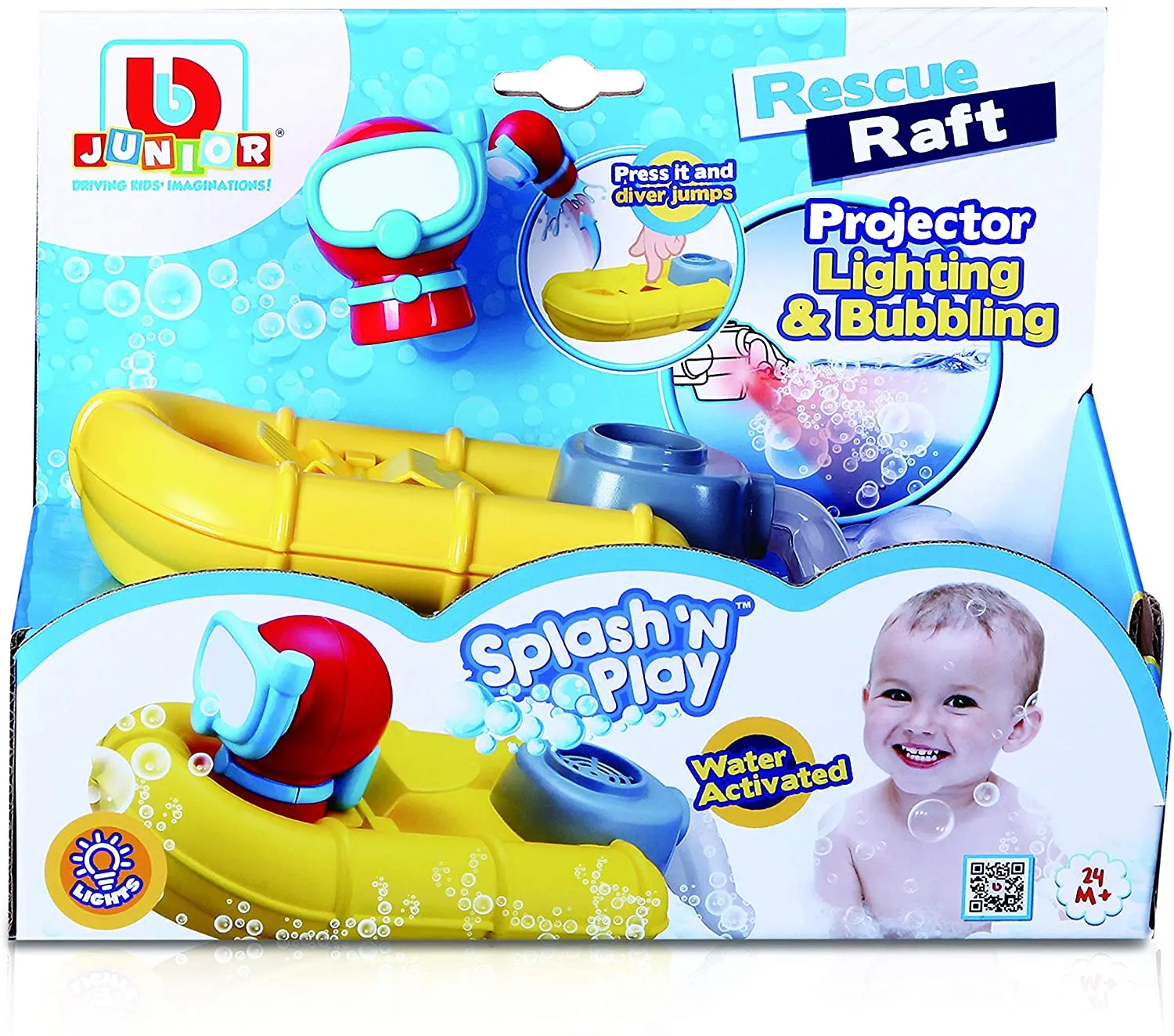 BB Junior - Spielzeugboot - Splash 'n Play Rescue Raft mit Taucher