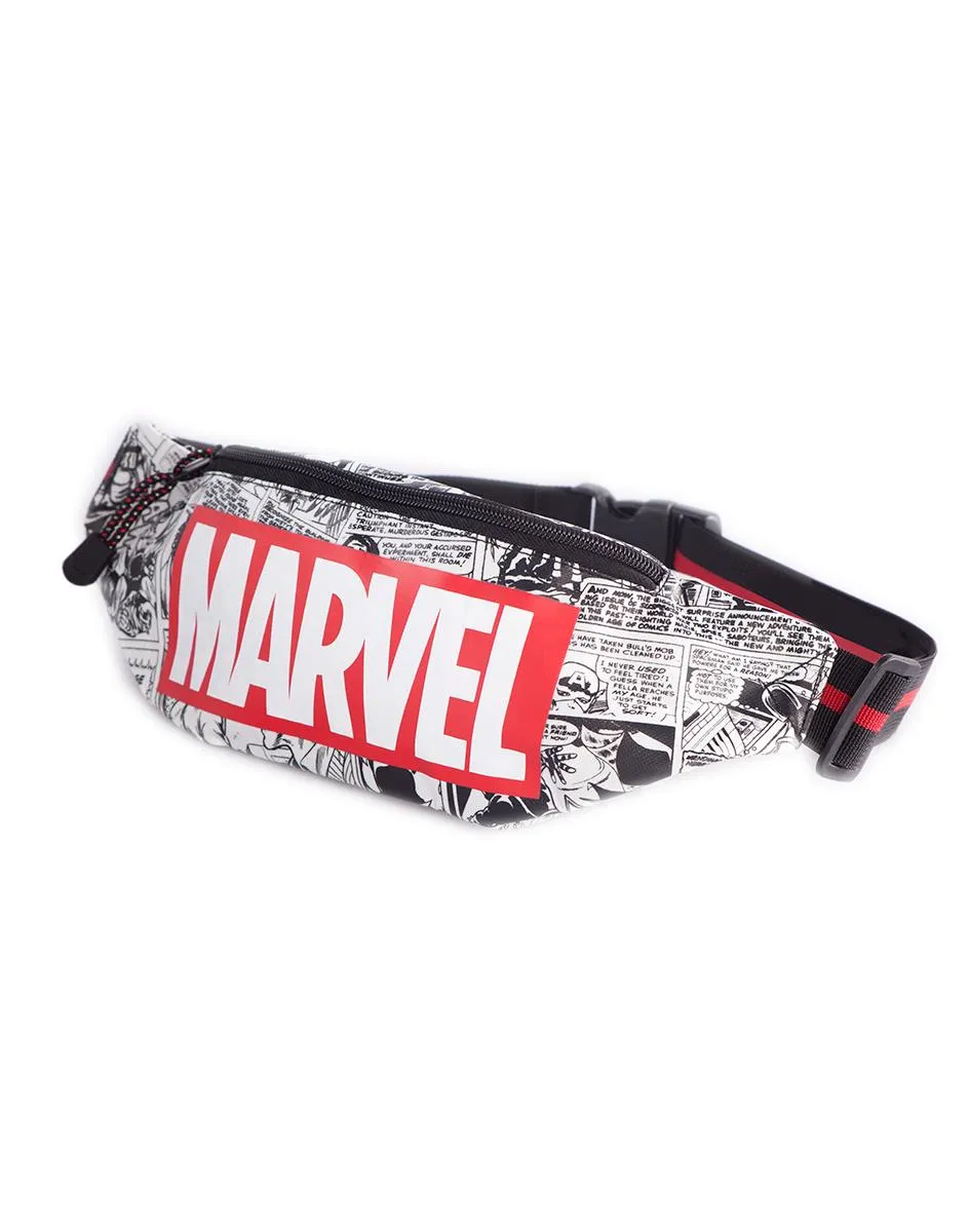 Marvel Rucksack - Comic (schwarz/weiß) + Gürteltasche