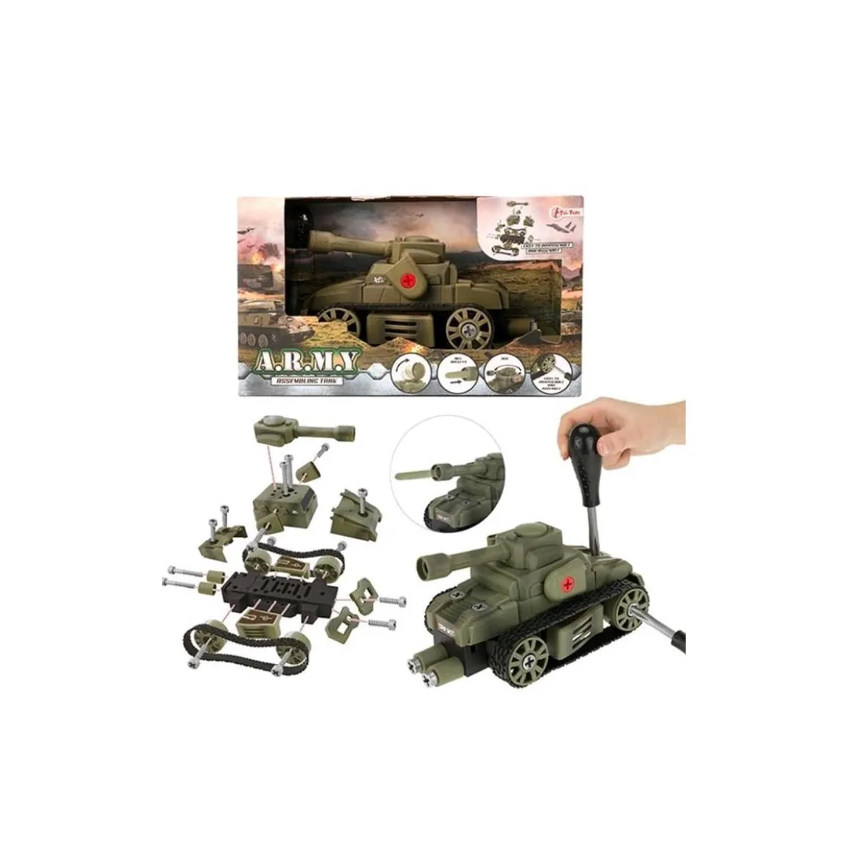 Toi-Toys 15111A - ALFAFOX Baue selbst einen Panzer