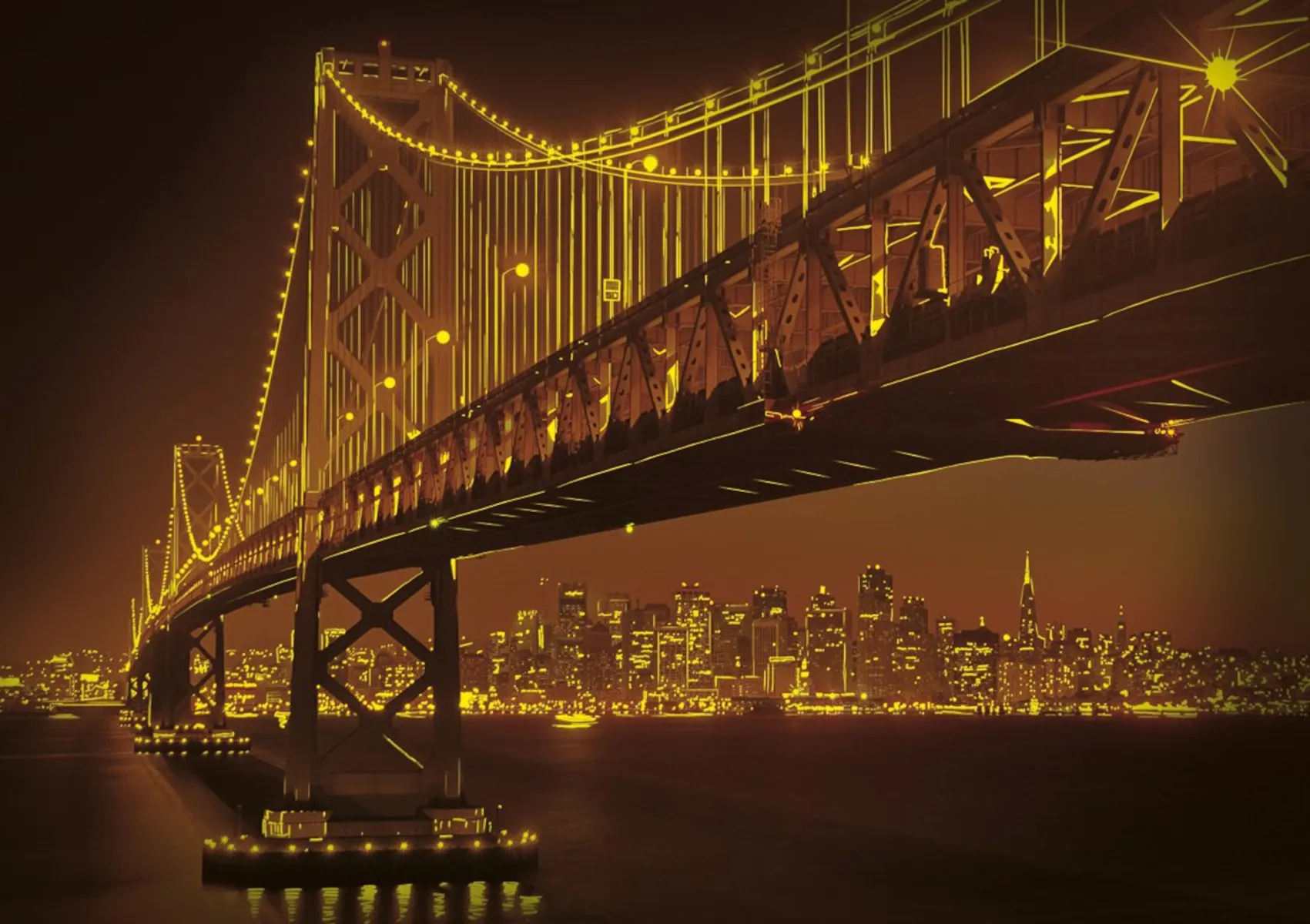 Clementoni - High Quality Collection Puzzle - San Francisco (1000 Teile, floureszierend)