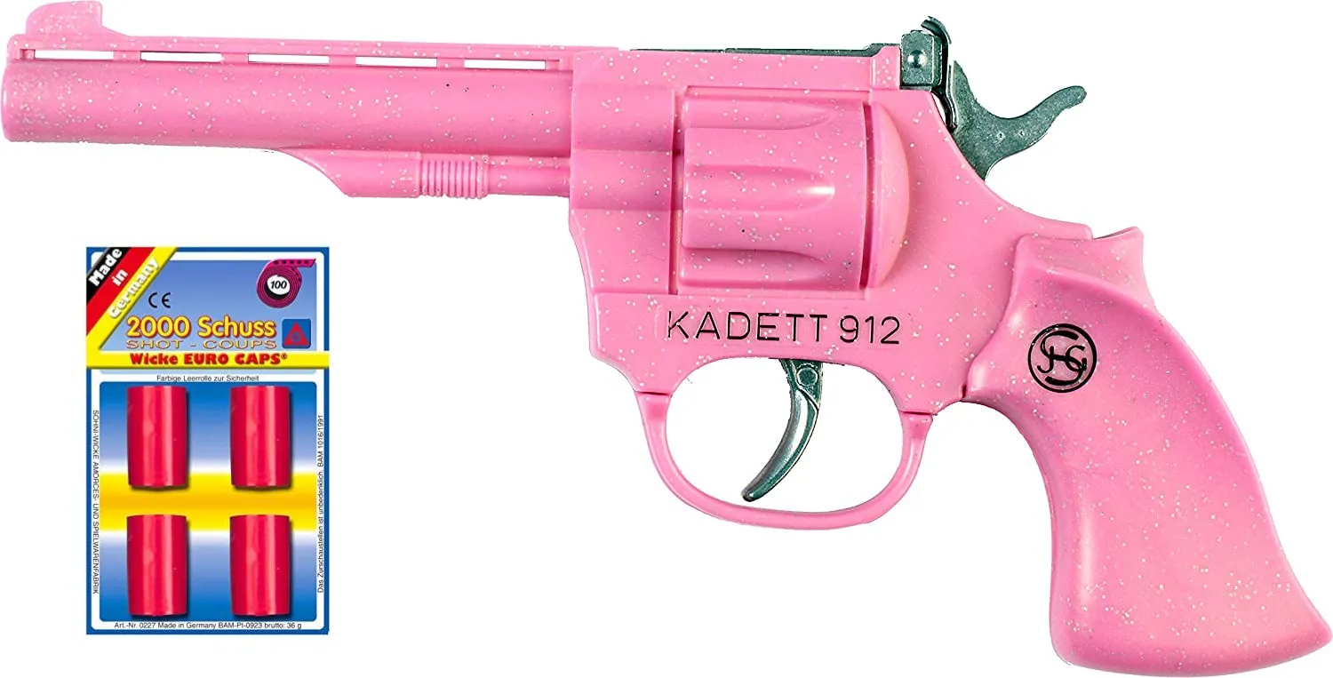 Schrödel 402 9120 - Spielzeugpistole - Kadett 912 Pink, 100 Schuss, Tester