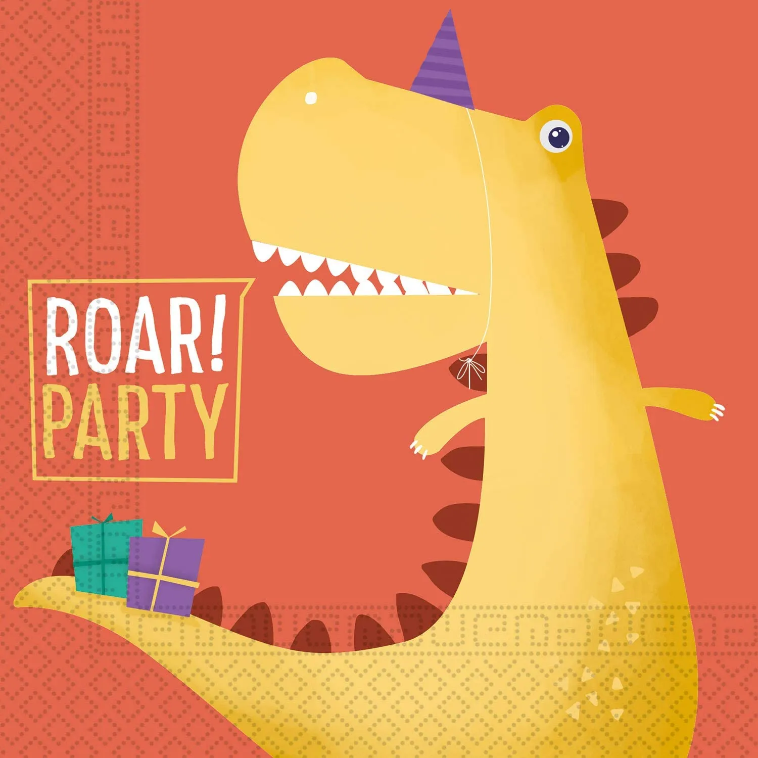 Procos - Dinosaurier - Servietten (33x33cm, 20 Stück, kompostierbar)