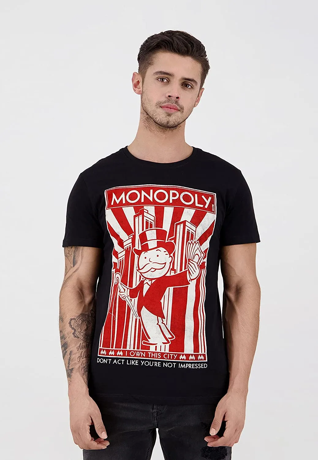 Difuzed - T-Shirt Herren - Monopoly »I Own This City« (schwarz)