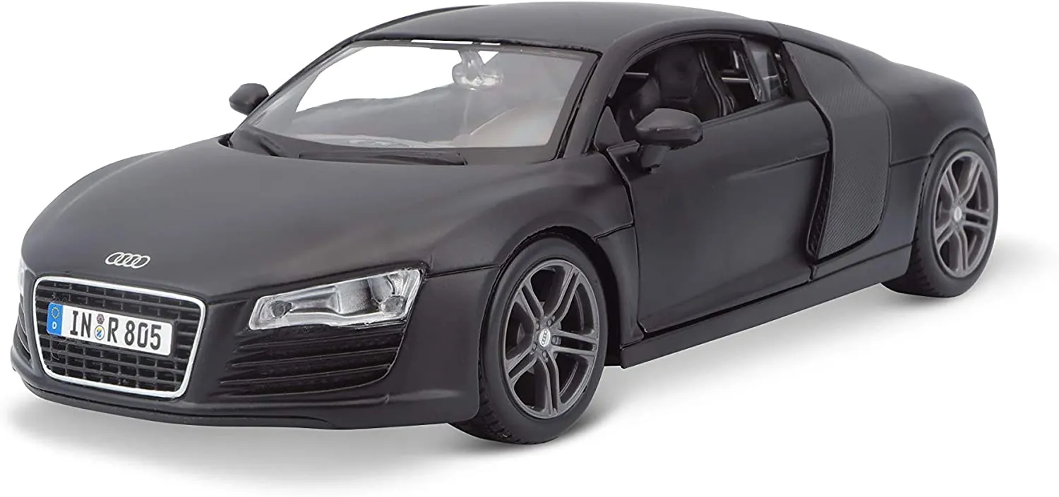 Maisto 31281M - Modellauto - Audi R8 (schwarz, Maßstab 1:24)