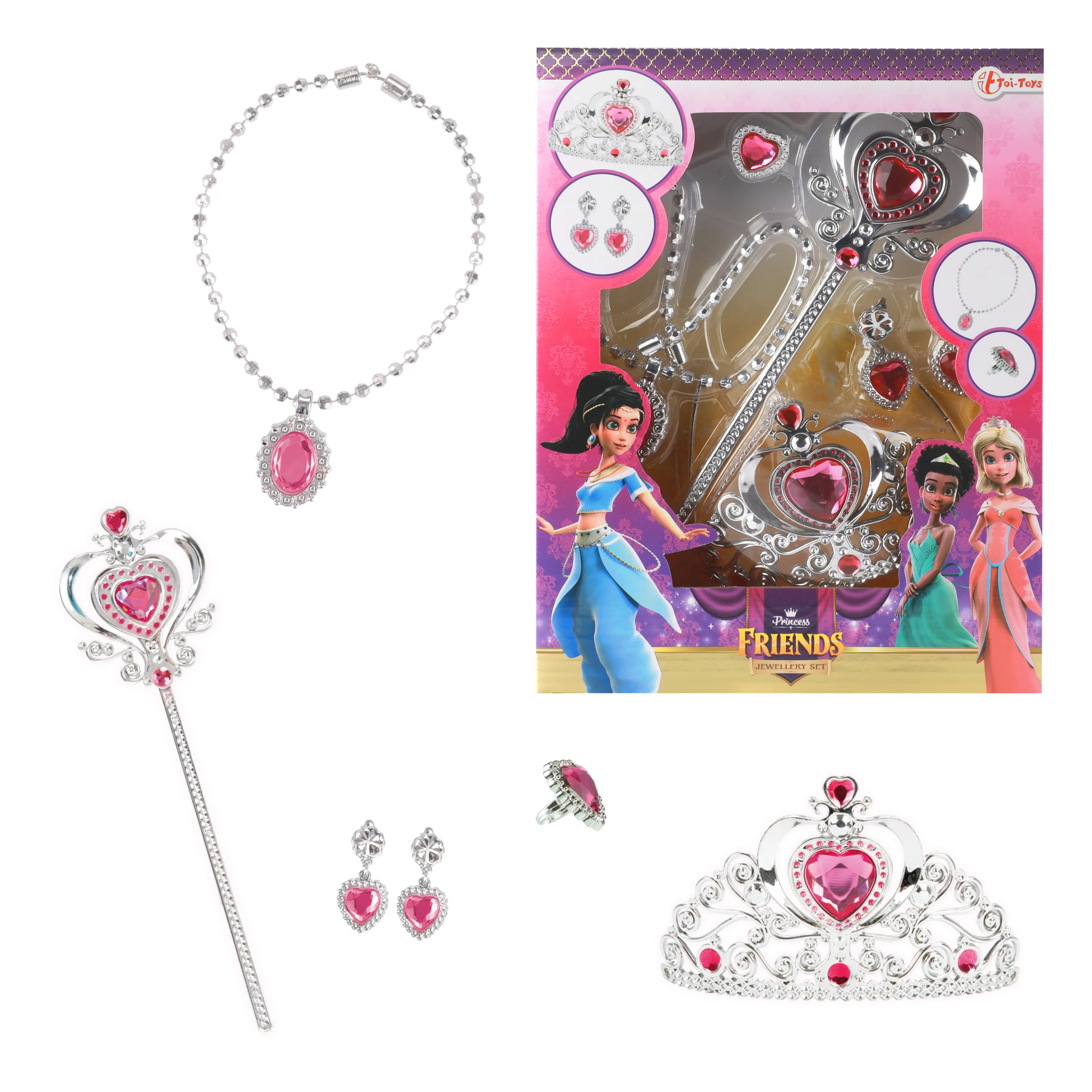 Toi-Toys 12853A - Princess Friends Schmuckset - Prinzessin (6-teilig)