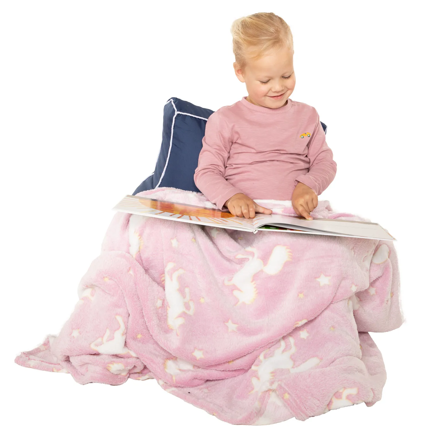 Toi-Toys - GLOW N FUN Fluoreszierende Decke Einhorn (130x150cm)