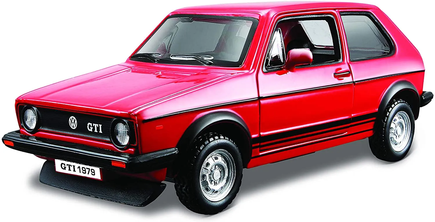 Bburago 18-43205 - Modellauto - VW Golf Mk1 GTI (rot, Maßstab 1:32)