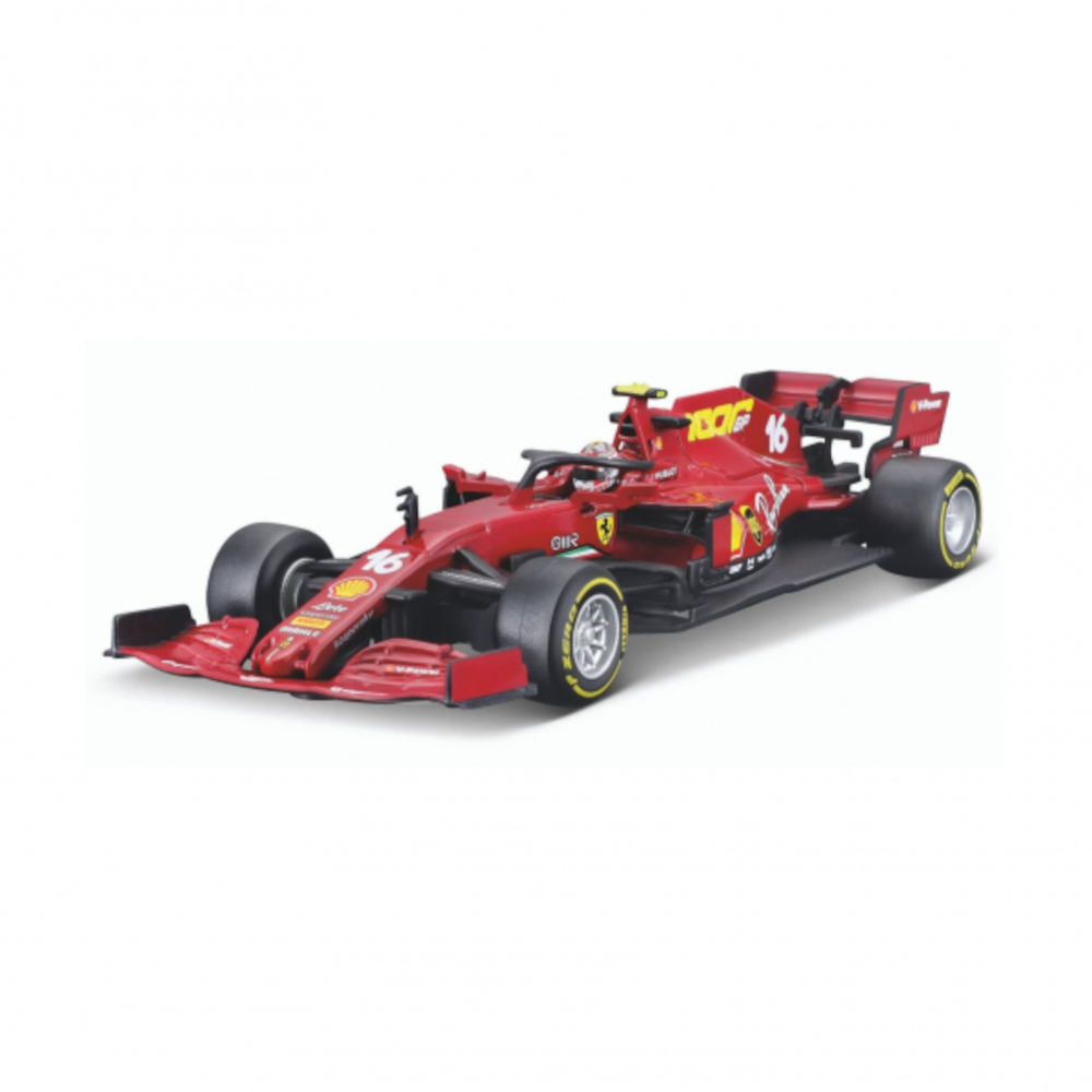 Bburago Modellauto 18-36819L1 - Ferrari 2020 Toskana GP SF1000 #16 Leclerc (Maßstab 1:43, mit Fahrer) 