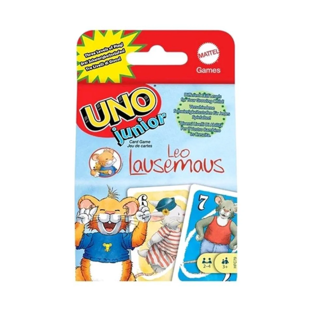 Mattel HFC79 - UNO Junior - Leo Lausemaus - Kartenspiel