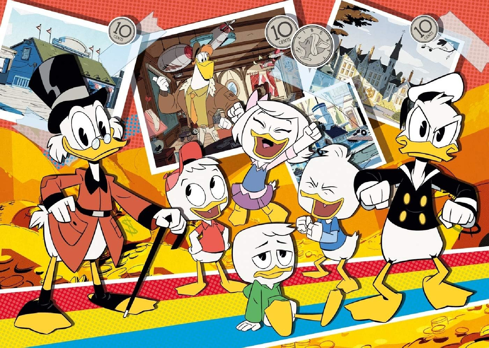 Clementoni 23718 - Supercolor Puzzle - Disney Duck Tales (104 Teile)