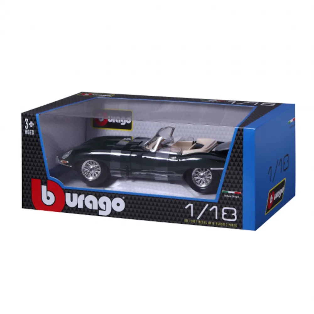 Bburago 18-12046 - Modellauto - Jaguar E-Type Cabriolet (grün, Maßstab 1:18)