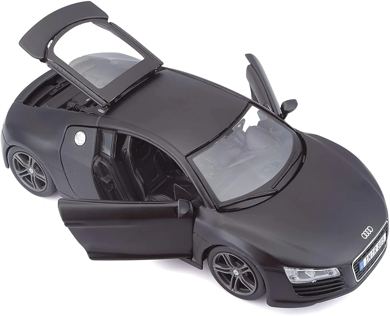 Maisto 31281M - Modellauto - Audi R8 (schwarz, Maßstab 1:24)