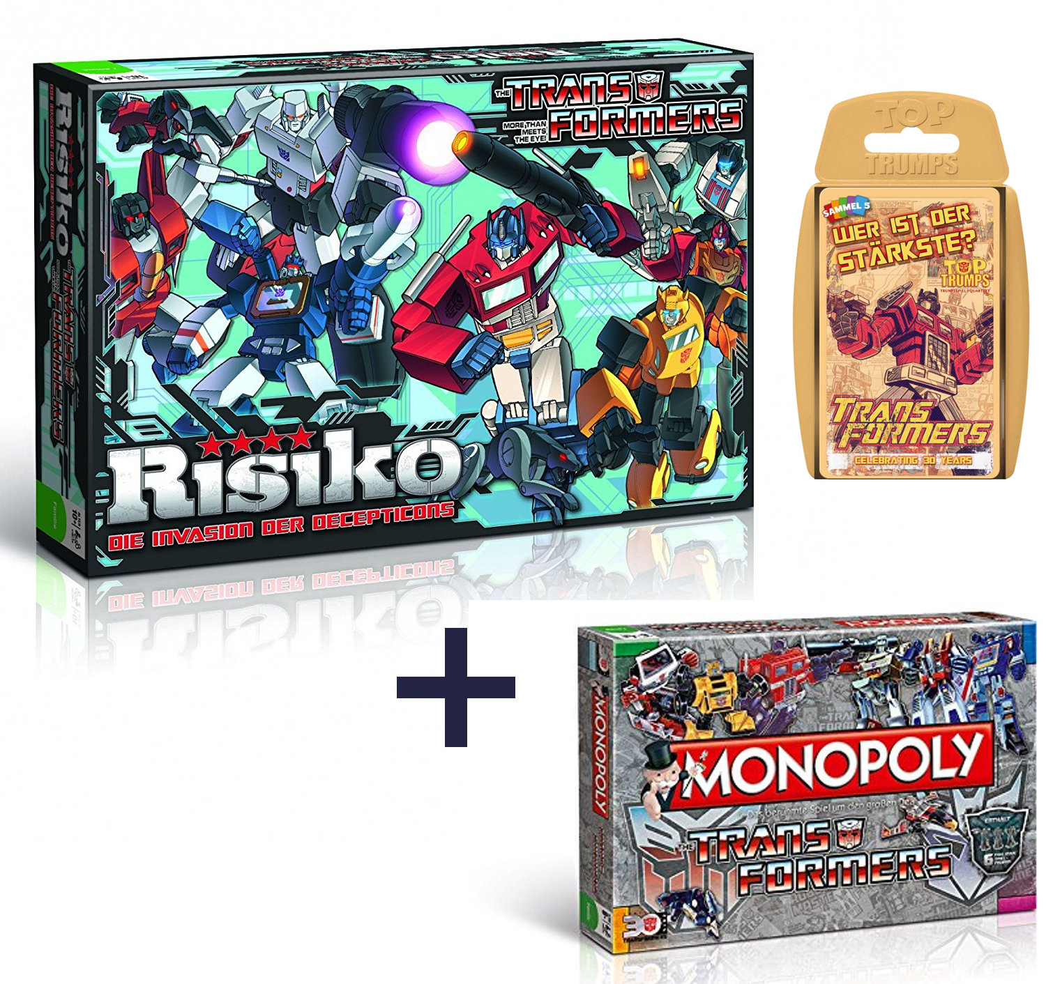 Monopoly Transformers + Risiko Transformers + Top Trumps Transformers