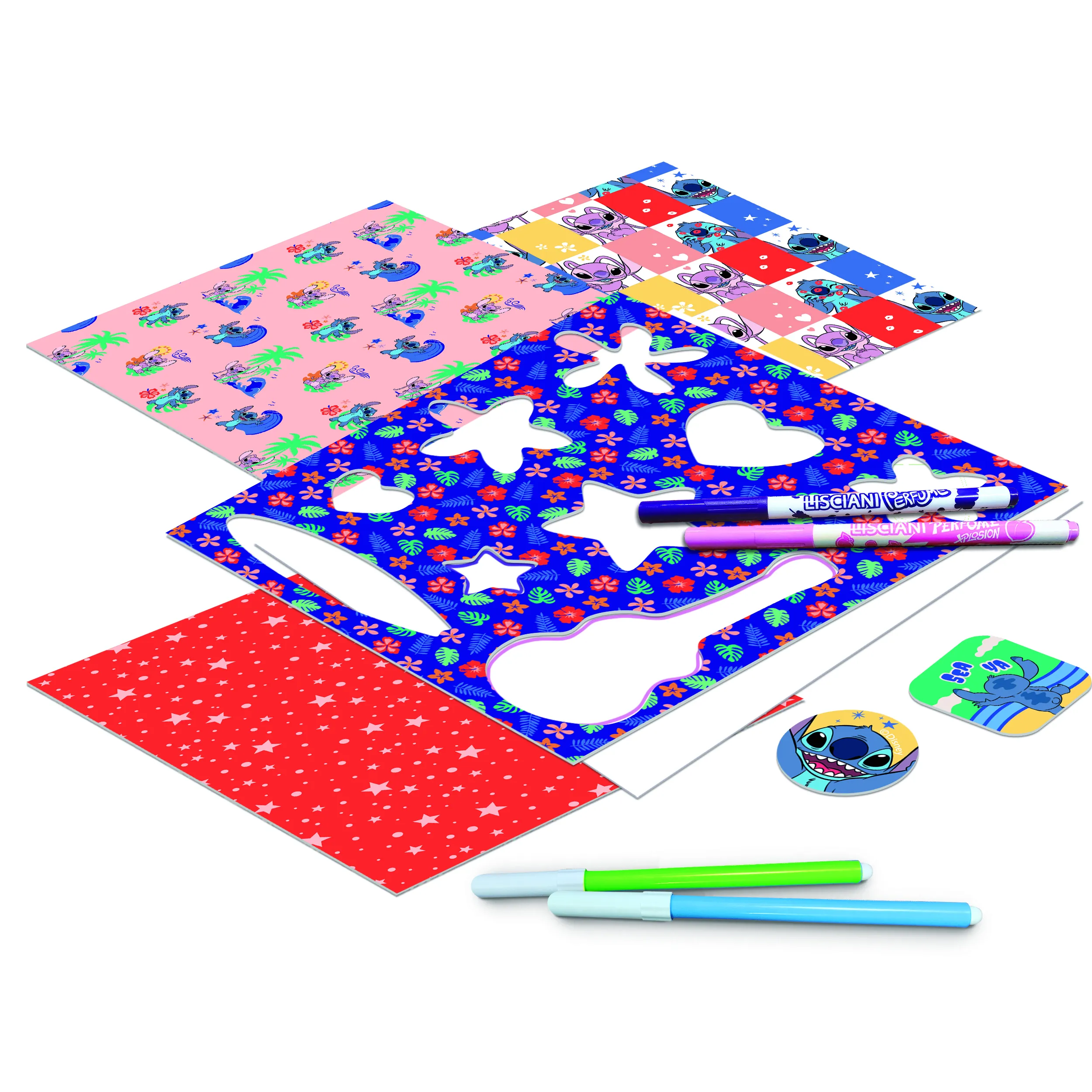 Lisciani 107582 - Disney Stitch - Zeichenschule mit Licht-Tisch