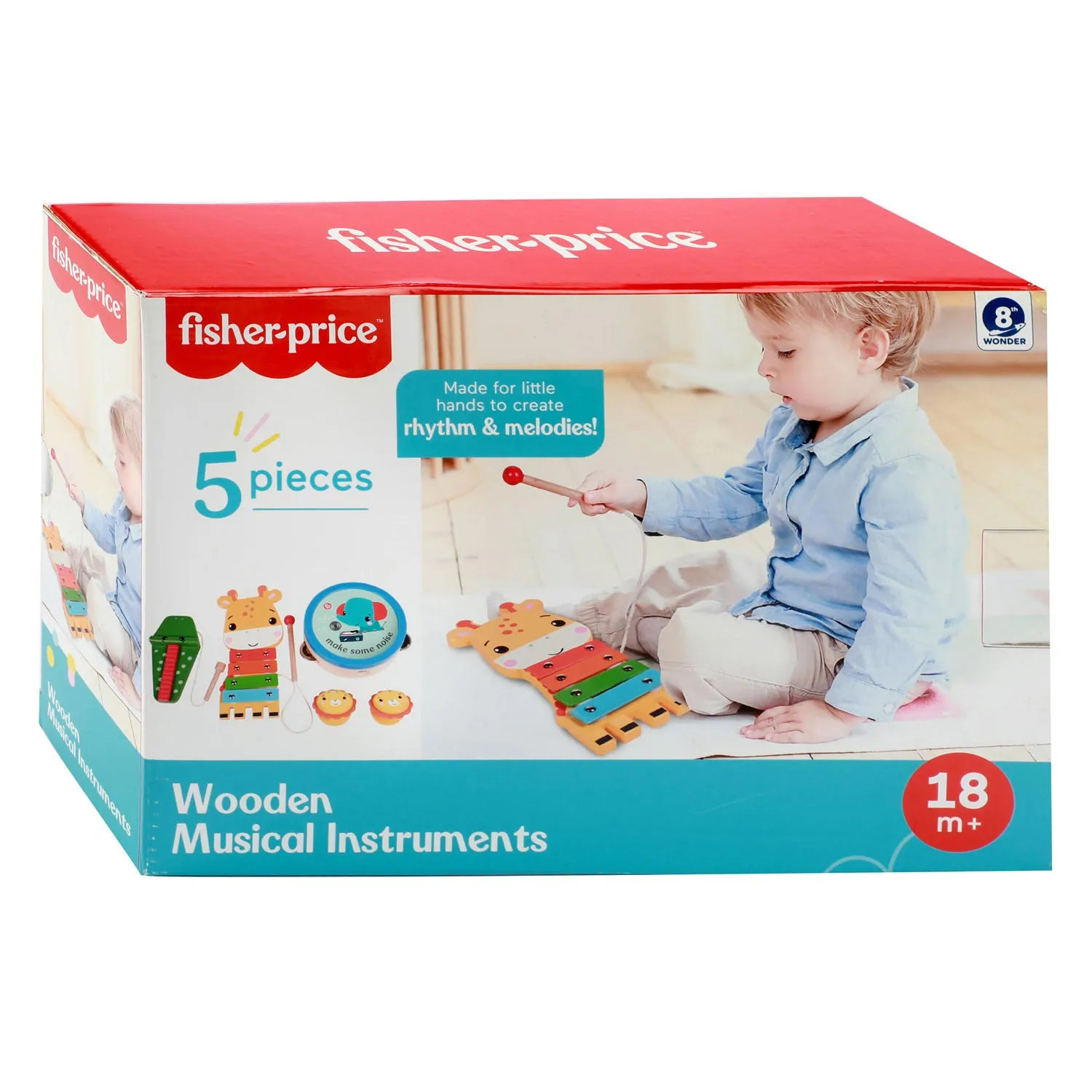 Fisher-Price - Holz-Musikinstrumente 5 Stück