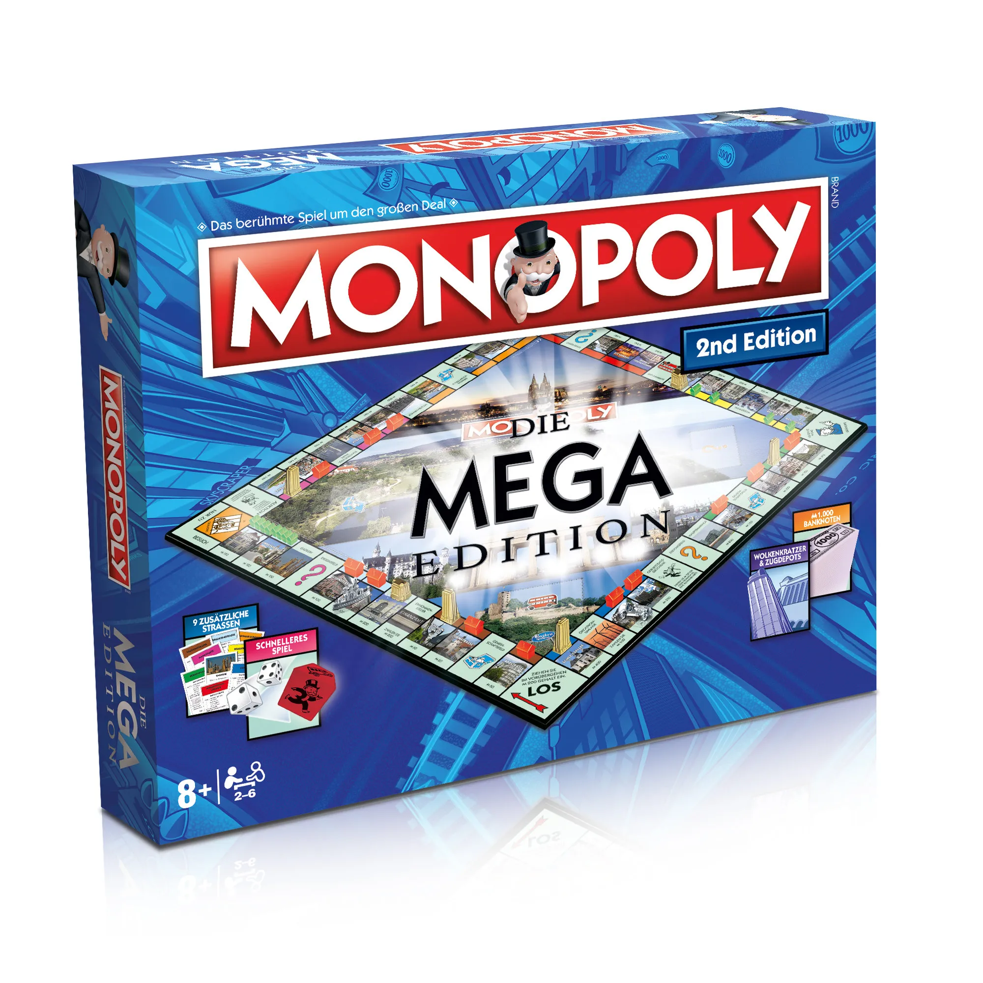 Monopoly Mega 2nd Edition (neue Auflage 2020) + Geldregen + Mr.Monopoly Plüsch