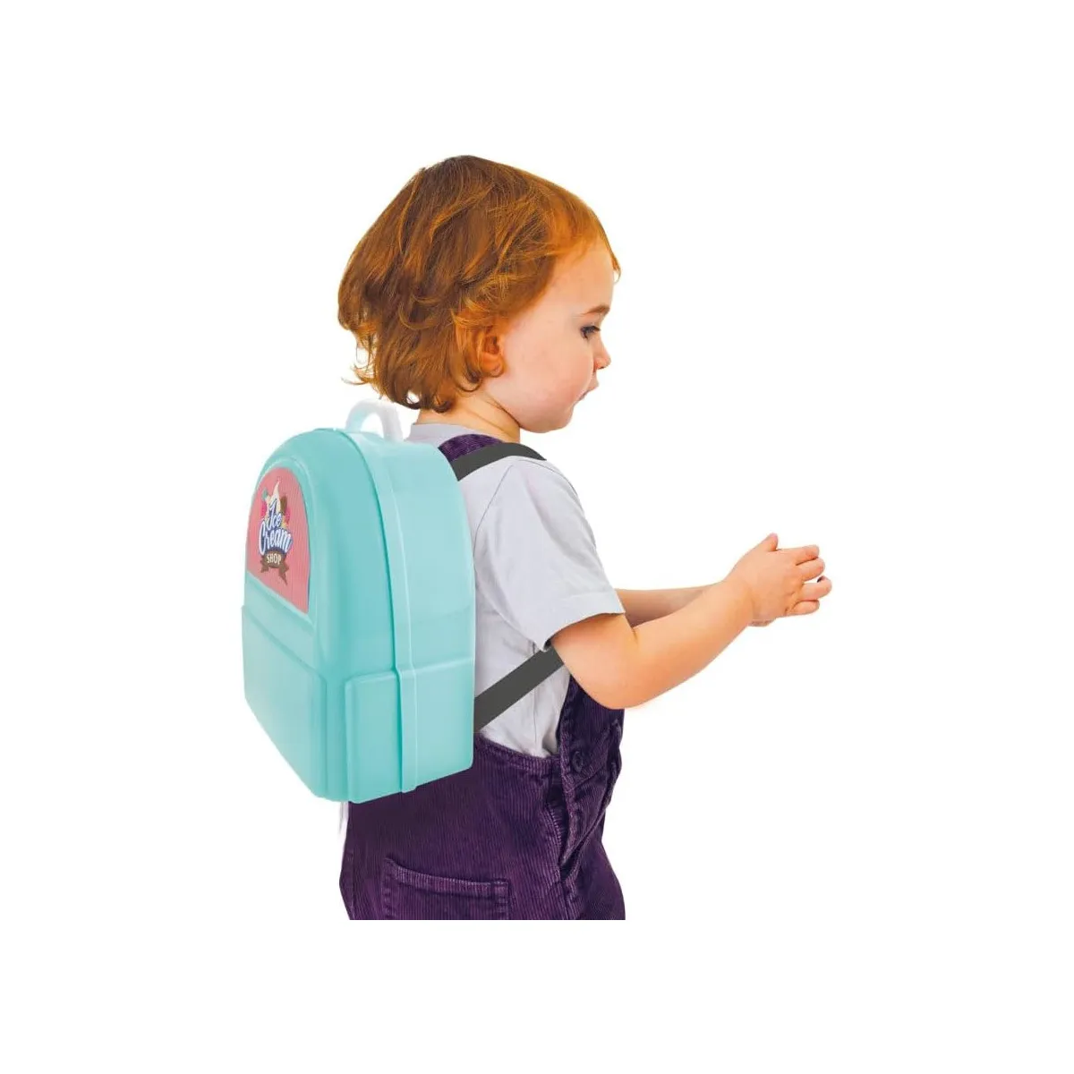 Toi-Toys Eis-Set Rucksack mit Bechern, Kegeln & Zubehör, Spielzeug ab 3 Jahren