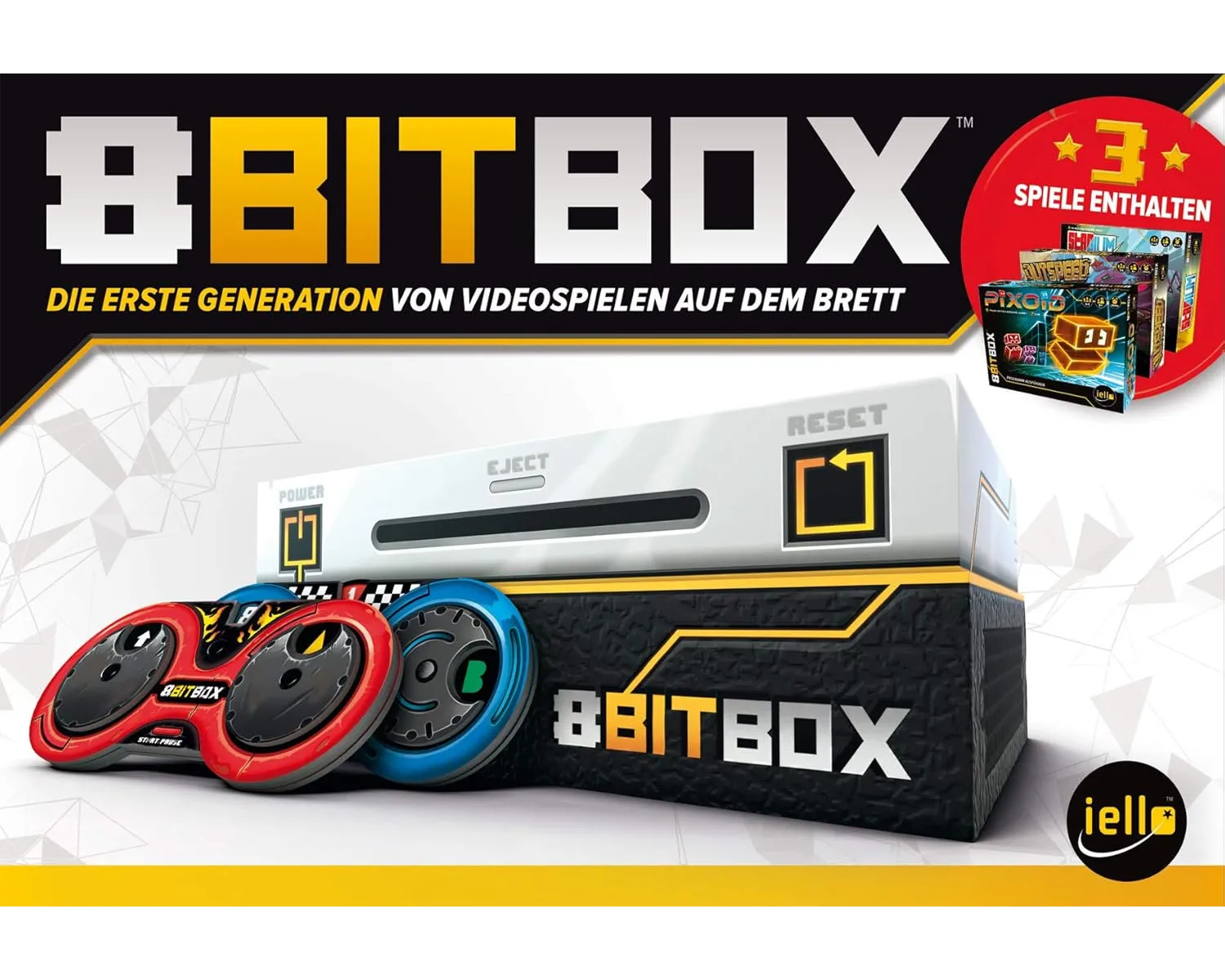 IELLO 515453 - Spielesammlung - 8 Bit Spiel Box