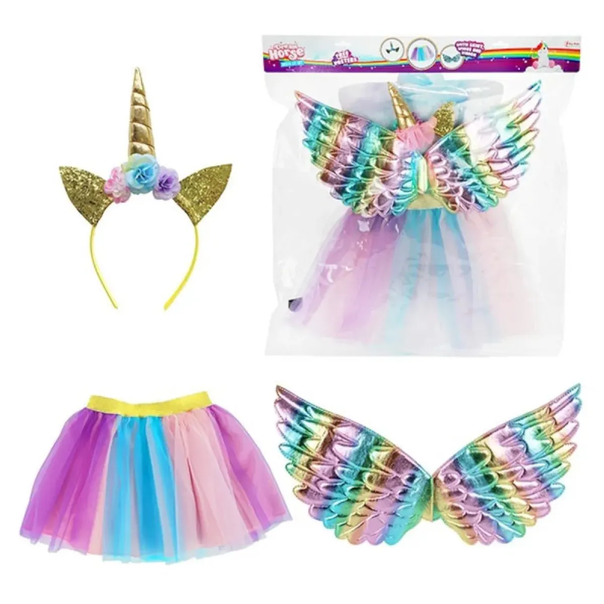 Toi-Toys - Kinderkostüm - Dream Horse Verkleidungsset Einhorn (mit Flügeln + Tutu) Toi-Toys - Kinderkostüm - Dream Horse Verkleidungsset Einhorn (mit Flügeln + Tutu)