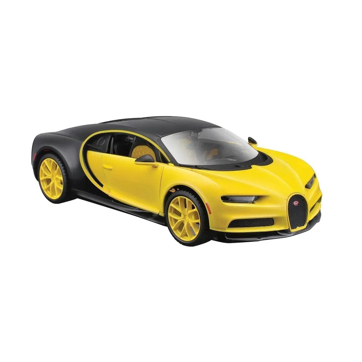 Maisto 31514 - Modellauto - Bugatti Chiron (SCHWARZ-GELB, Maßstab 1:24)