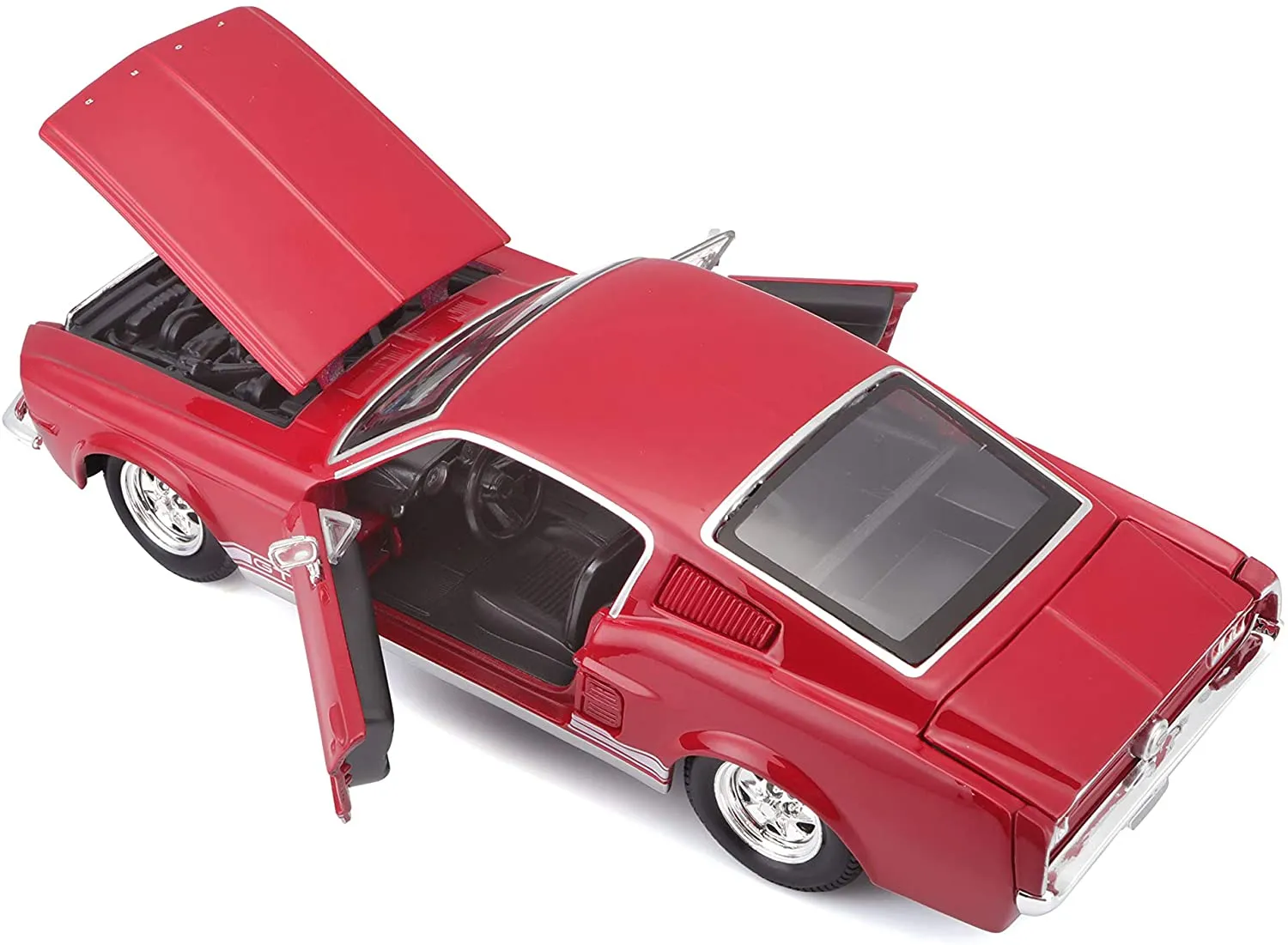 Maisto 31260 - Modellauto - Ford Mustang GT '67 (rot, Maßstab 1:24)
